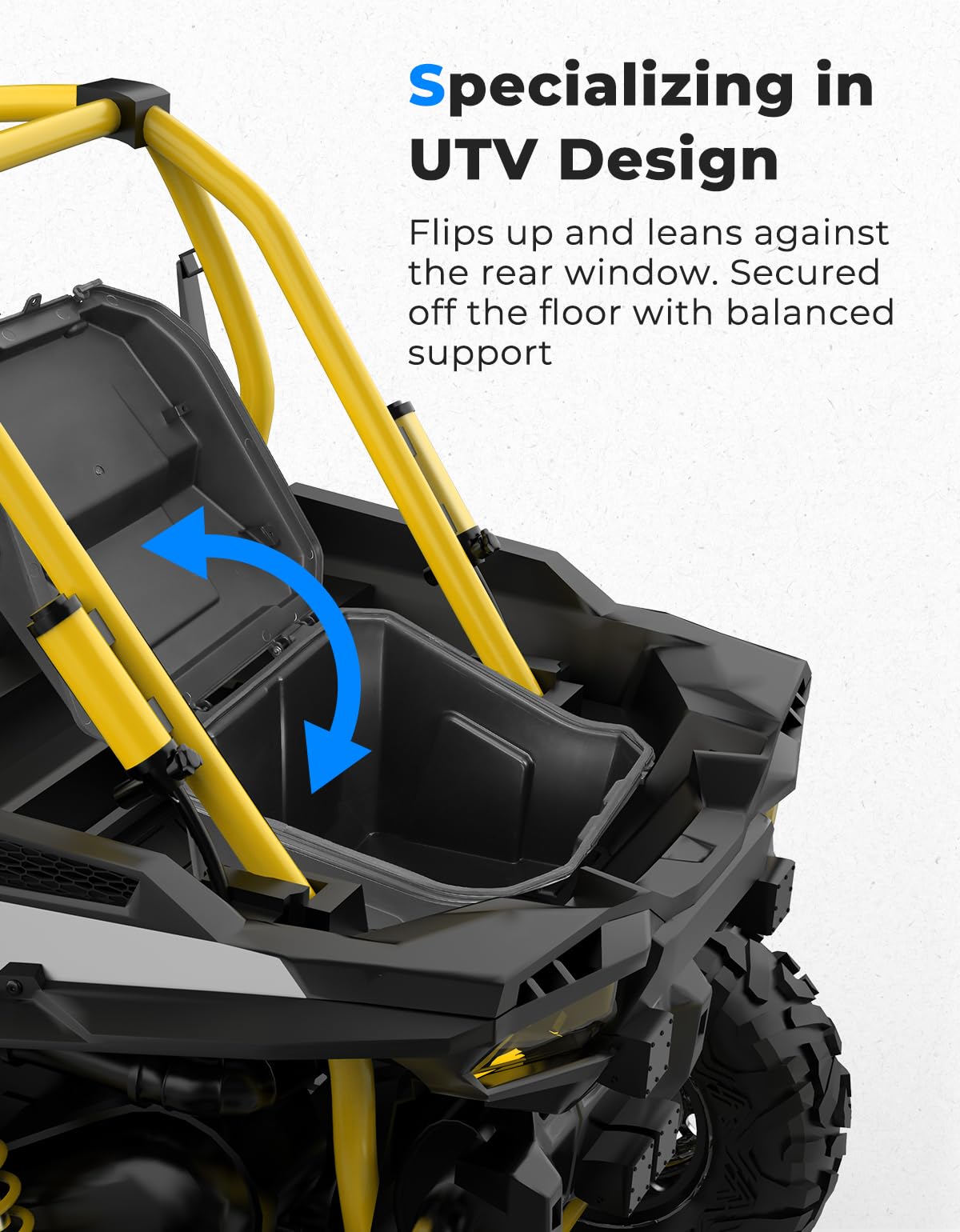 KEMIMOTO 69 QT UTV Rear Storage Cargo Box Replace # 2881193