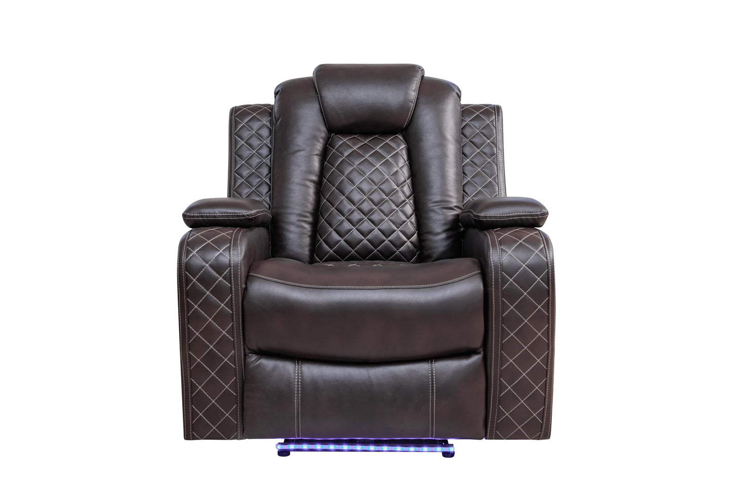 Ball & Cast Power Recliner Sofa Set Leather Reclining Couch Home Theater Seating 3PCS Recliner Couch Loveseat & Chair Sets with USB Ports,Wireless Charing,Cup Holders for Home Theater,Living Room