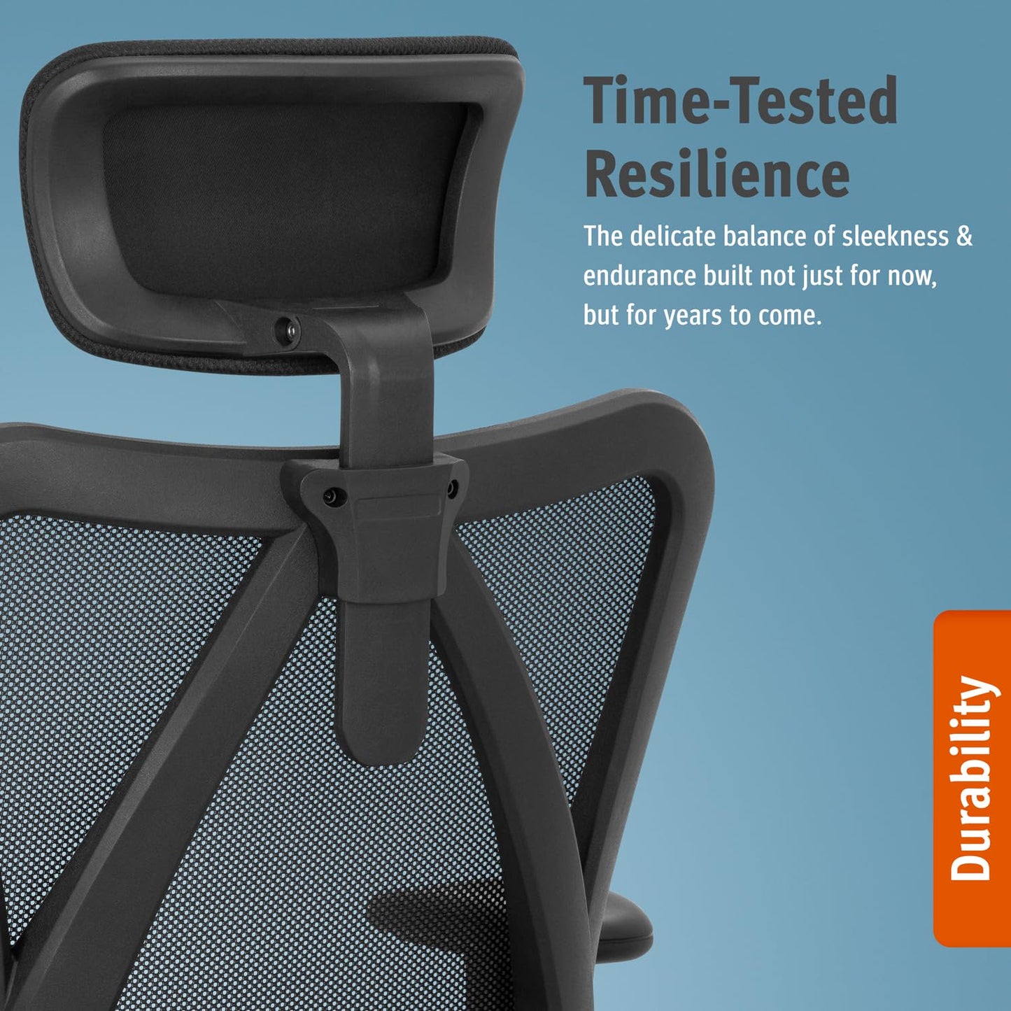 Duramont Ergonomic Office Chair | Adjustable Desk Chair with Lumbar Support and Rollerblade Wheels | High Back Chair with Breathable Mesh | Thick Seat Cushion
