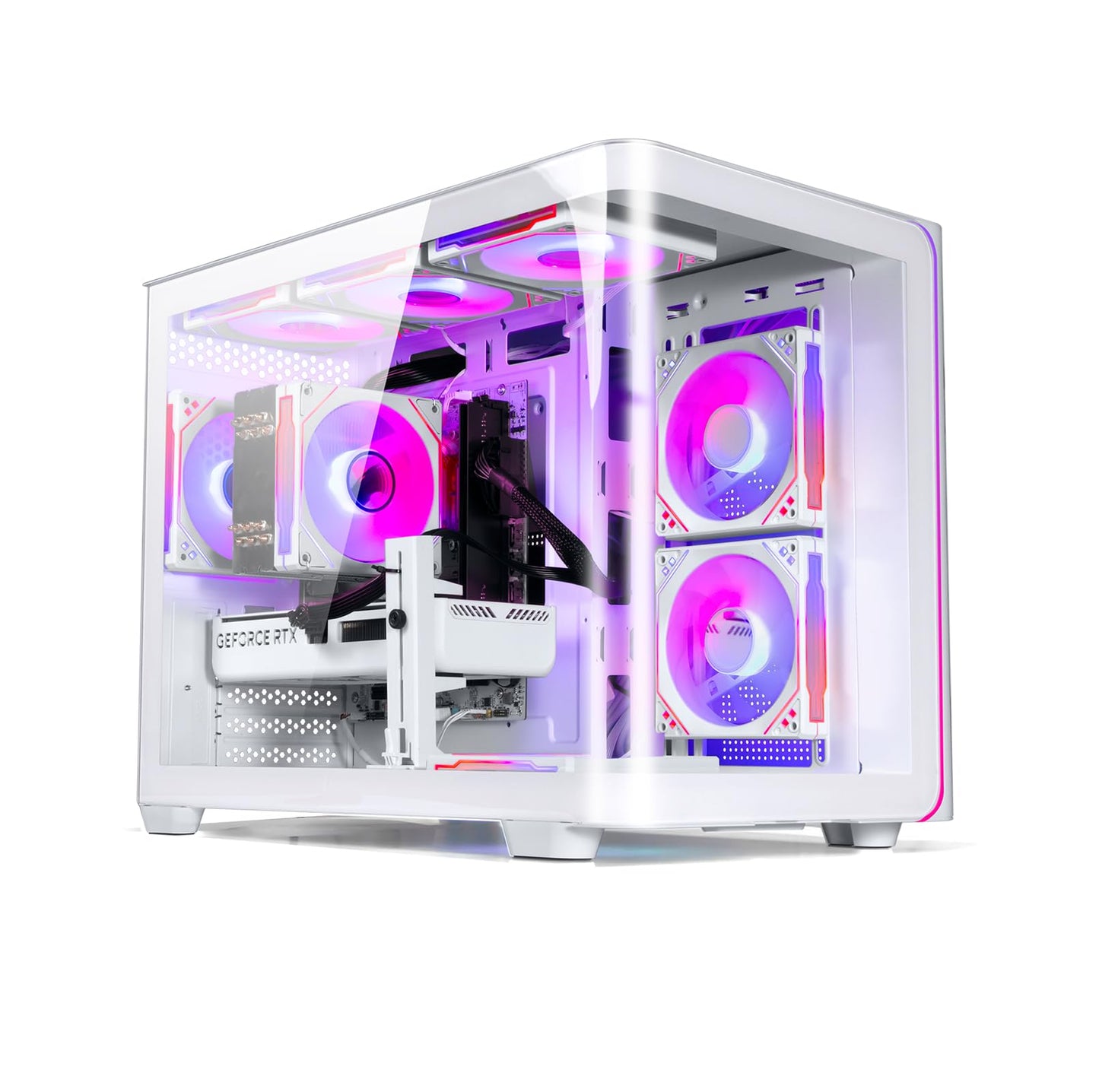 suevery Prebuilt Gaming PC White