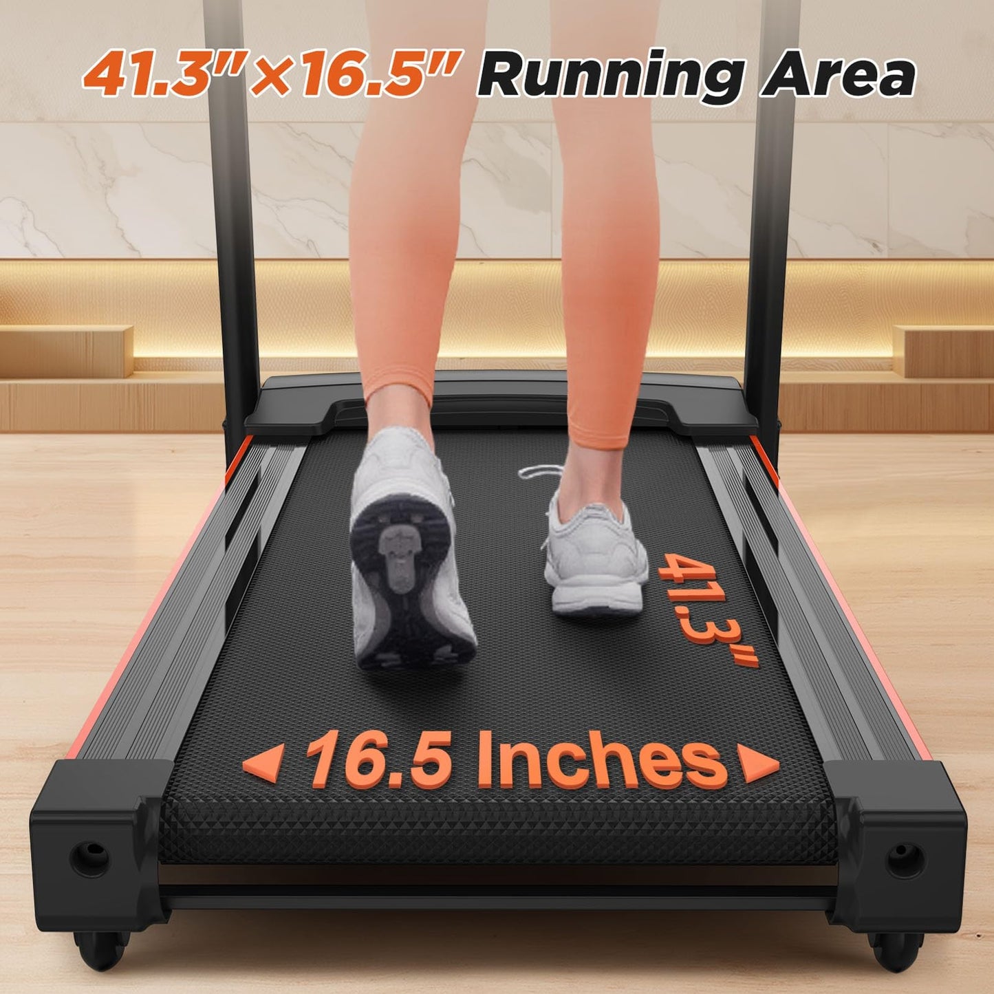 Walking Pad Treadmill with Incline and Handle Bar, 15% Auto Incline Treadmill with APP, 3.25HP Brushless Motor, Folding Electric Treadmill for Home, 0.5-8.5 MPH, Large LED Display