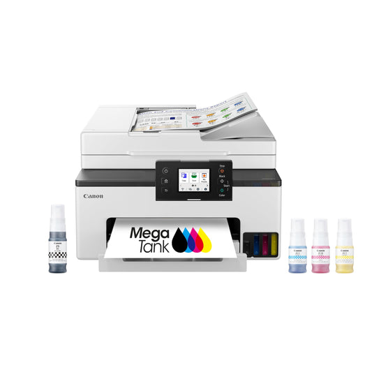 Canon MegaTank MAXIFY GX2020 All-in-One Wireless Color Printer – Print, Copy, Scan with Duplex Printing – Refillable Tank System, Compact Desktop Design – Wireless Print Scan Copy for Home & Office
