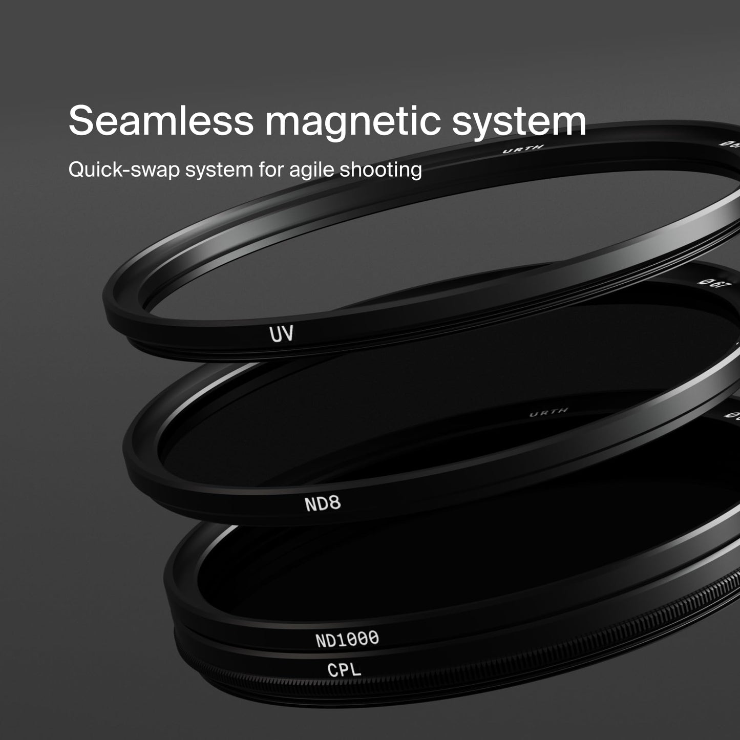 Urth 77mm 4-in-1 Magnetic Essentials Lens Filter Kit (Plus) — UV, CPL, Neutral Density ND8, ND1000, Nano-Coated HD Optical Glass, Camera Filters