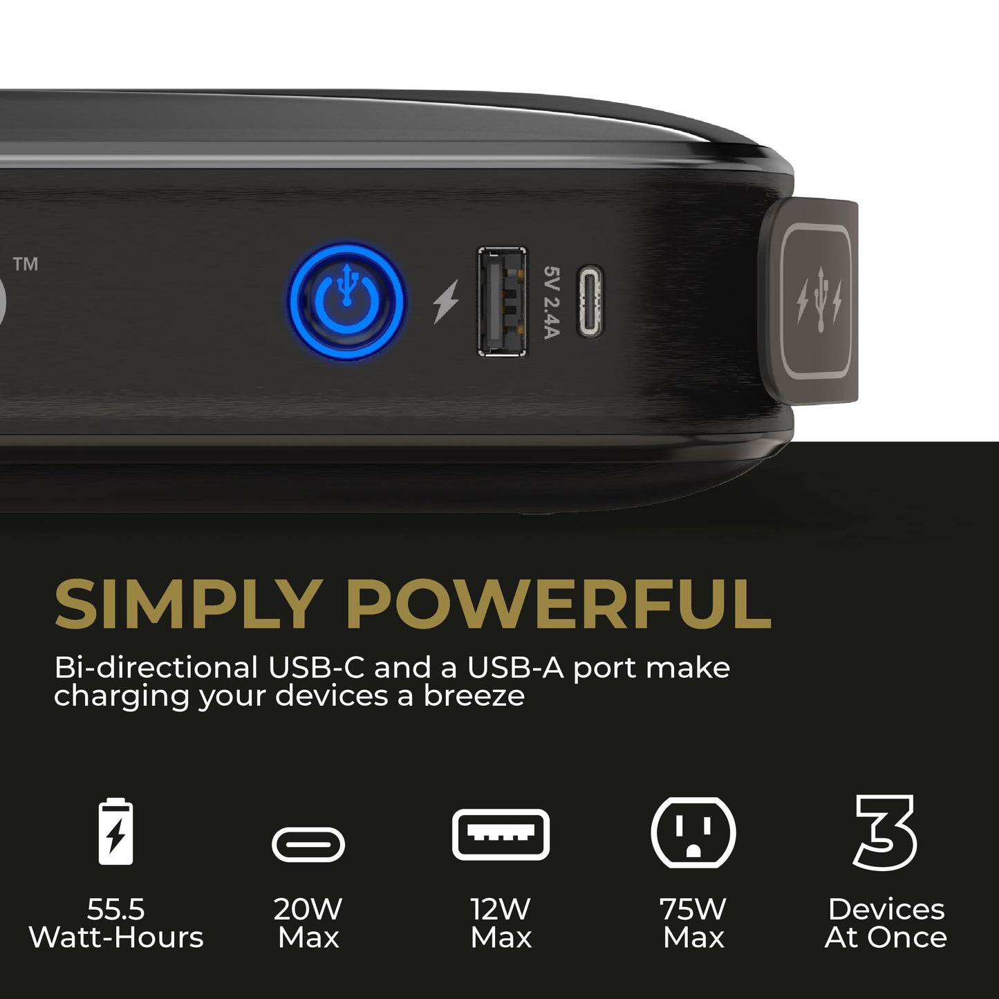 Halo Bolt Ultimate 3 Portable Car Battery Jump Starter | 130 PSI Air Compressor, 55.5Wh USB Power Bank, Large Display, Emergency Floodlight & Charger, Jumps Cars SUVs & Trucks, Inflates Tires — Black
