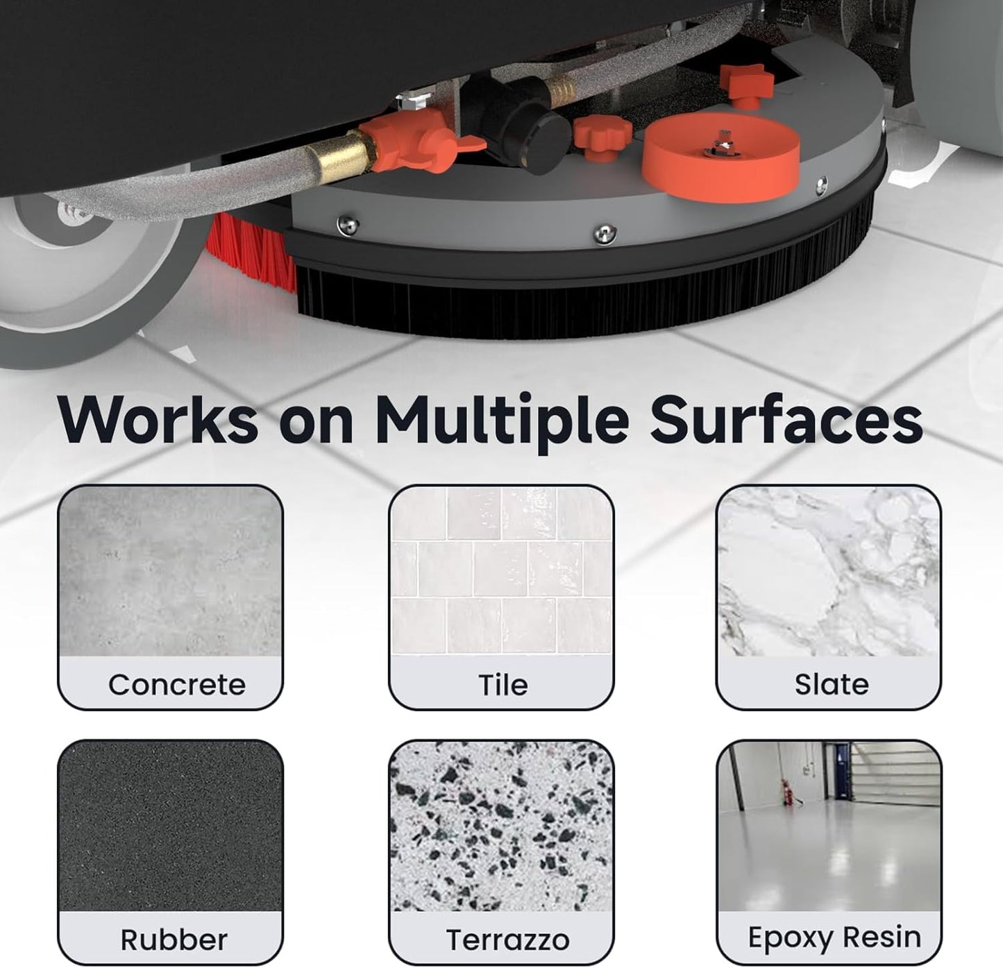 AIOLITH Micro Ride-On Floor Scrubber Dryer Kit, 22" Clean, 25 Gal, up to 55,000 ft²/h, Lithium Battery, Fast Charge, All Parts, Commercial Floor Cleaning for Daily Maintenance in Airport, Mall, School