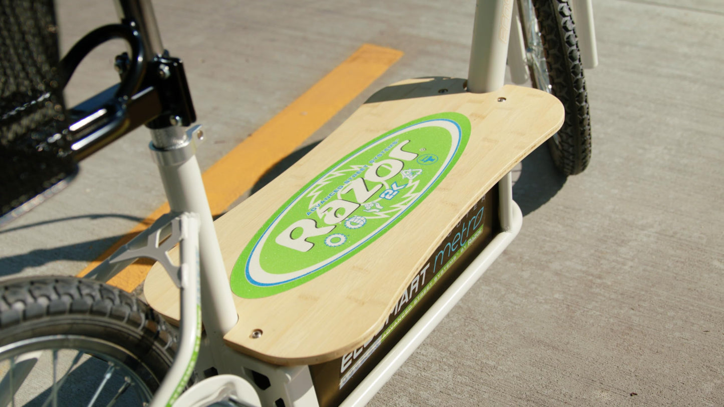 Razor EcoSmart Metro Electric Scooter Chain-Driven Motor - White - FFP