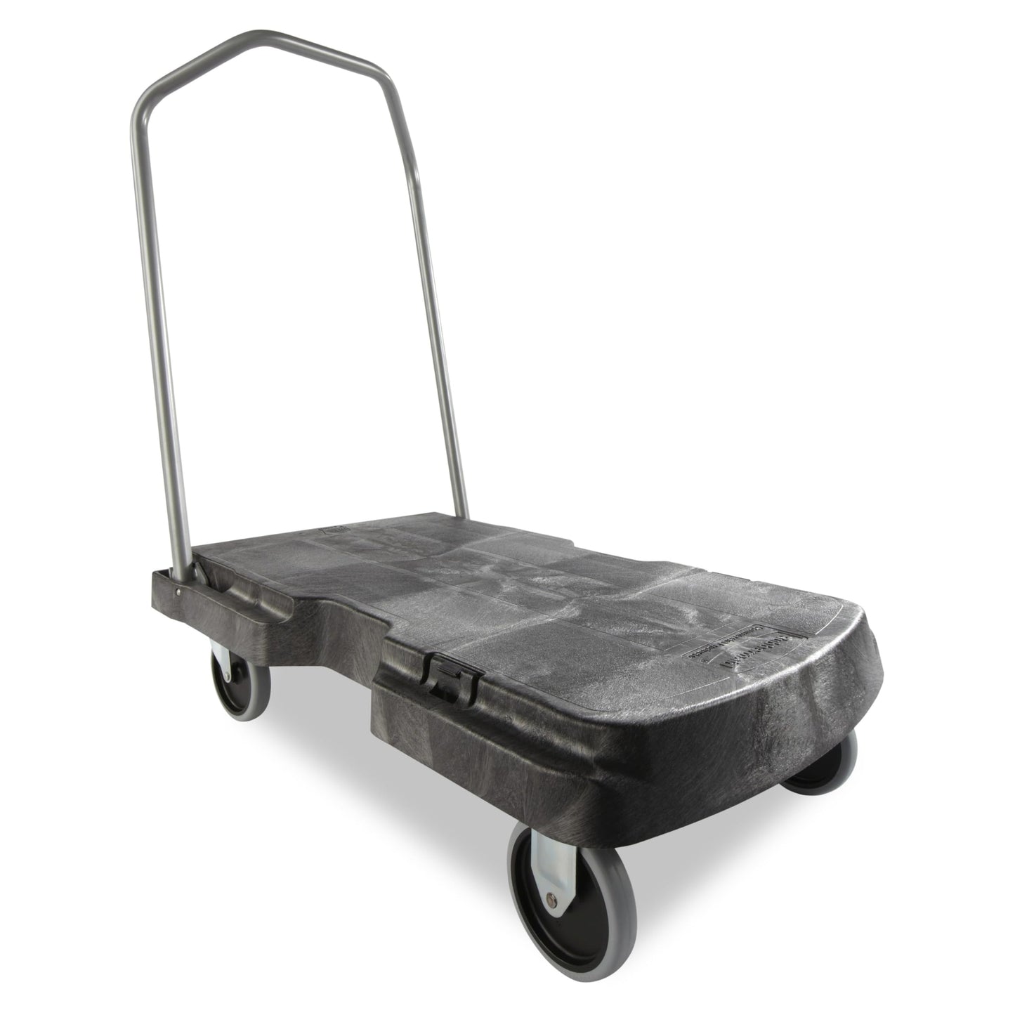 Rubbermaid Commercial Products Triple Trolley Folding Handle Dolly/Cart/Platform Truck with wheels, 500 lbs Capacity, for Moving/Warehouse/Office