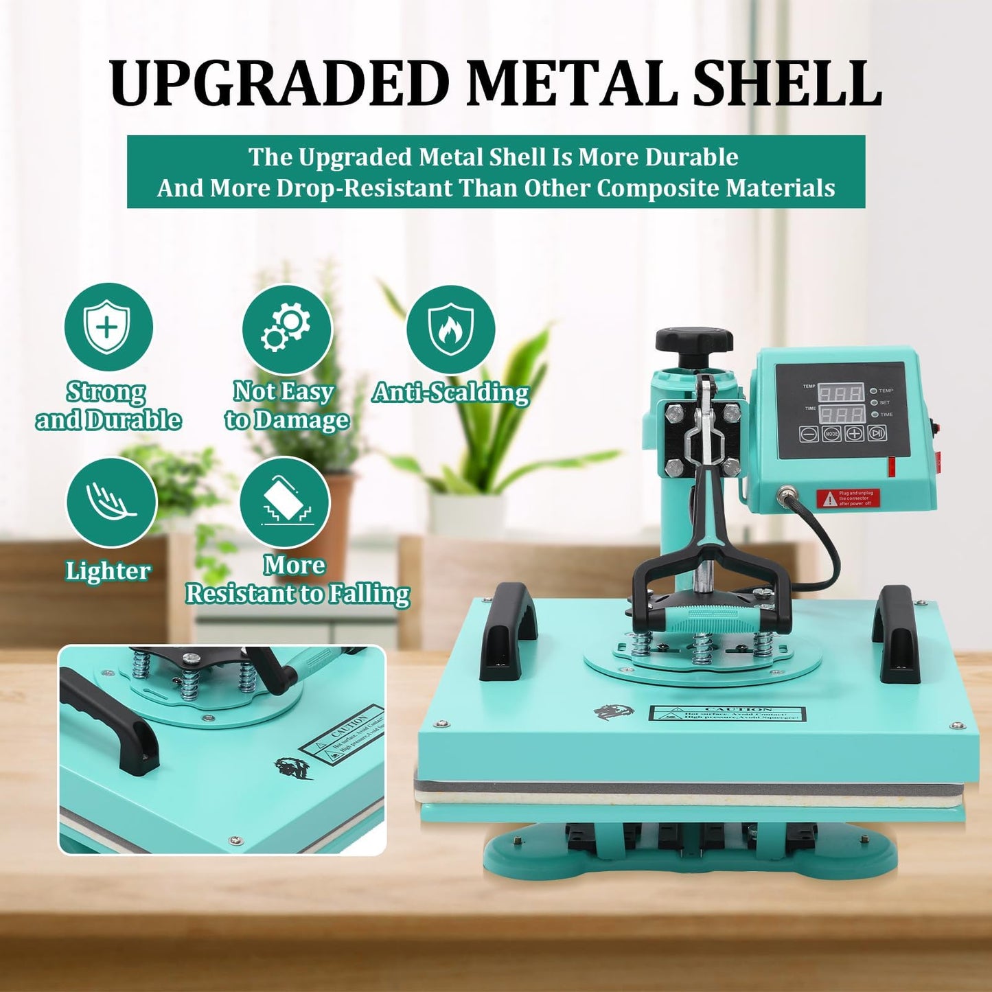 6 in 1 Heat Press Machine 15x15in, Digital Sublimation Combo, 360° Swing Away, Adjustable Temp & Pressure, Fast Heating, Mug Press for T Shirts, Hats, Mugs, Plates