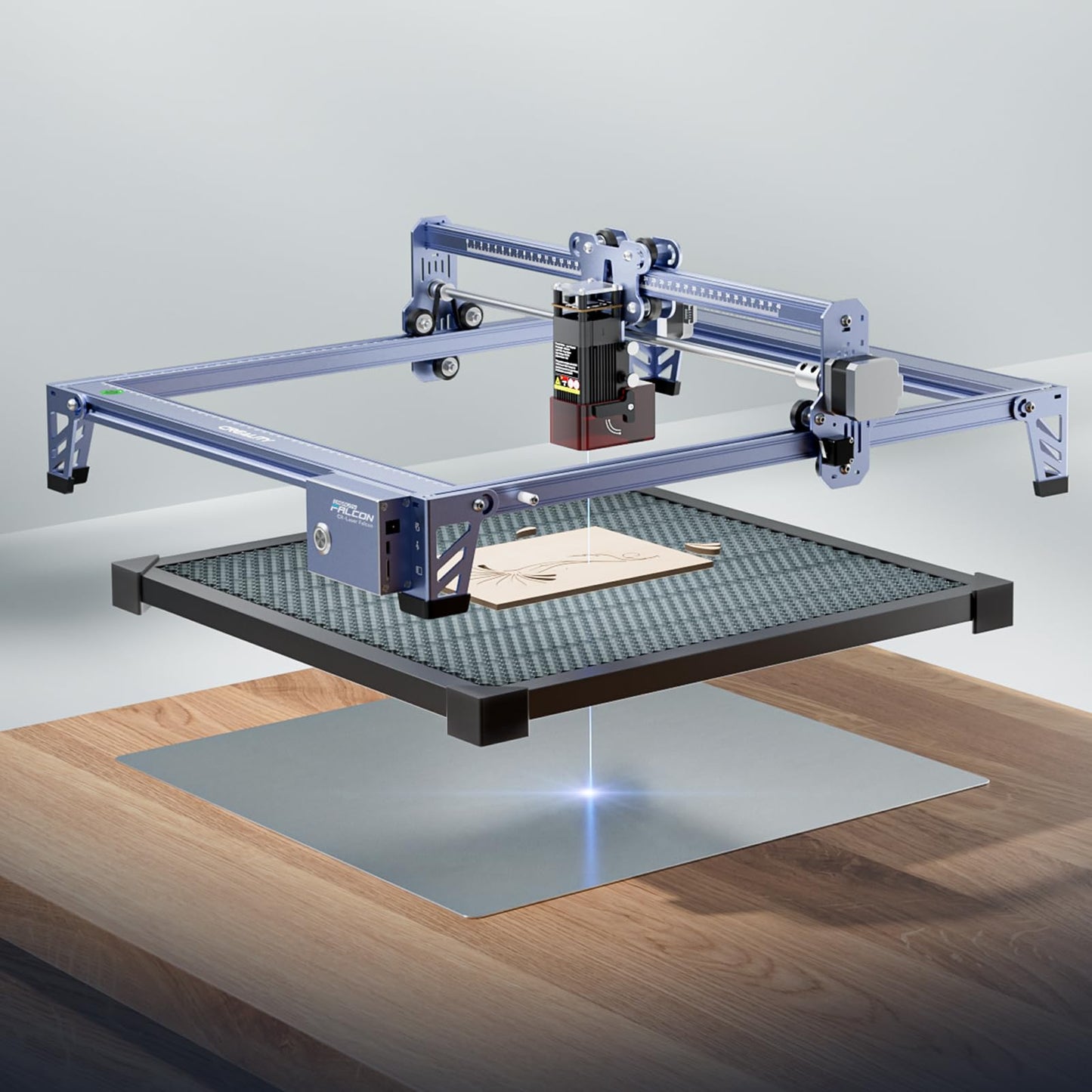Creality Falcon 5W Laser Engraver, with Honeycomb Laser Bed 500x500mm, 10000mm/min, 72000mW High-Precision Laser Cutter for Wood, Acrylic, Pre-Installation and Out-of-The-Box