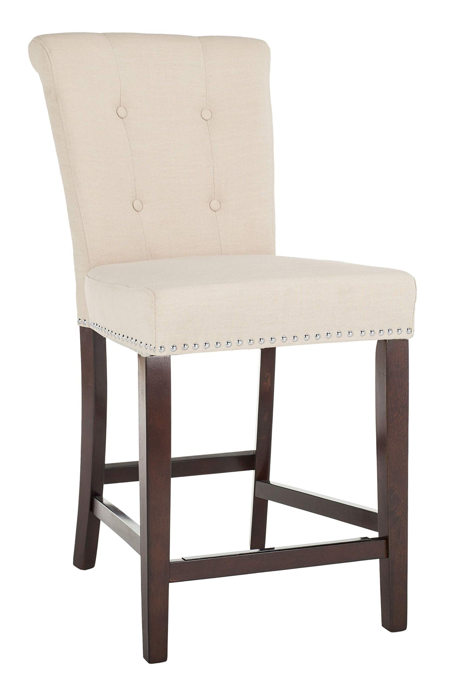 Safavieh Taylor Counter Stool, Beige/Espresso
