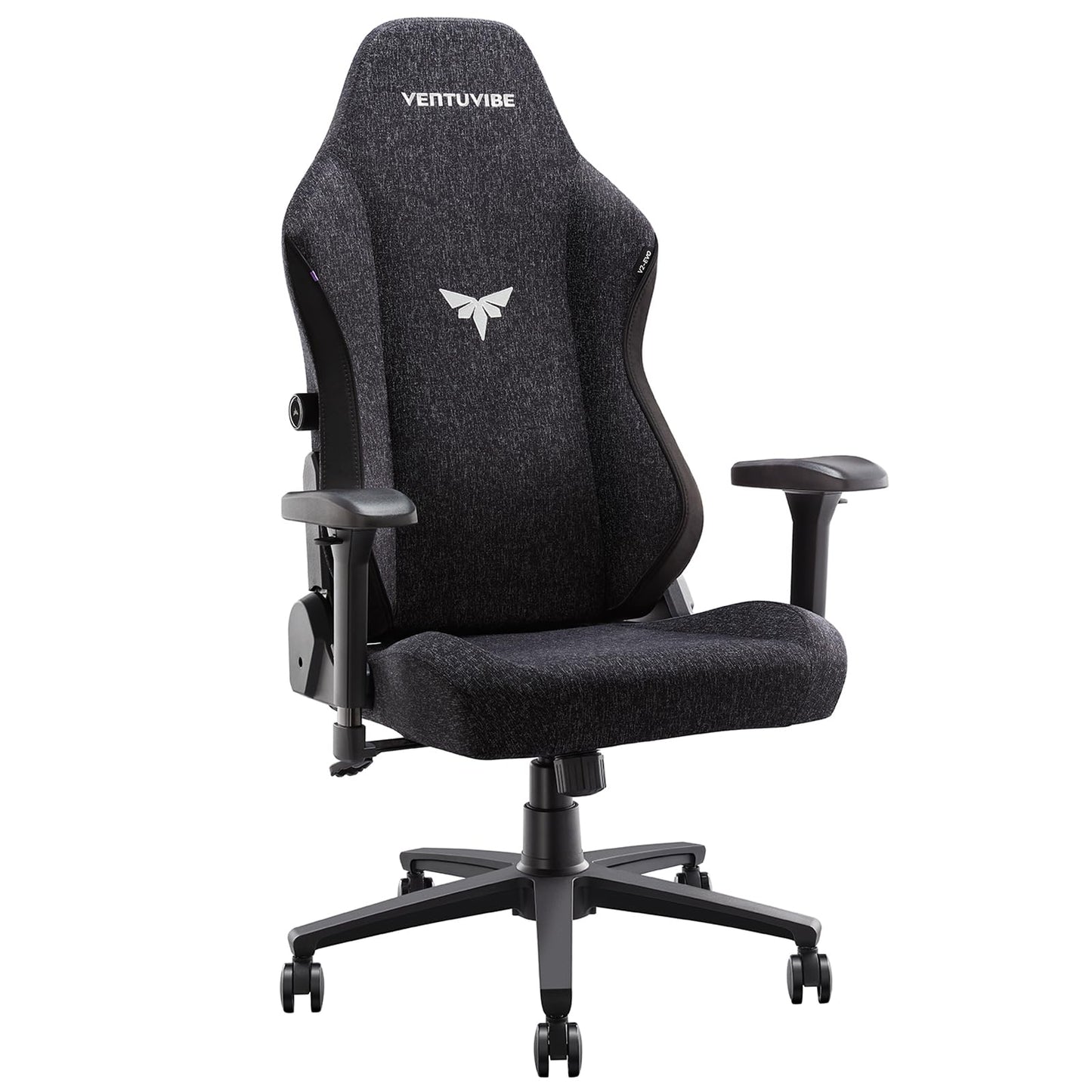 VENTUVIBE Gaming Chair - High Back Ergonomic Computer Chair with Lumbar Support, Video Game Chair-4D Adjustable Armrests,170° Reclining & 320lb Capacity,Fabric,Black