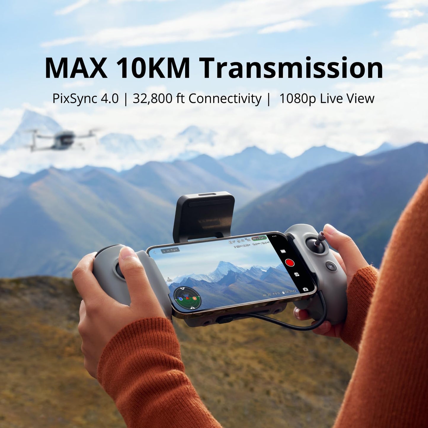 Potensic ATOM 2 Drone with Camera for Adults 4K HDR Video, 8K Photo, Under 249g, 3-Axis Gimbal, 10KM Transmission, AI Track, Vertical Shooting, AI Night Shot, QuickShots, Standard Kit (32-Min Flight)