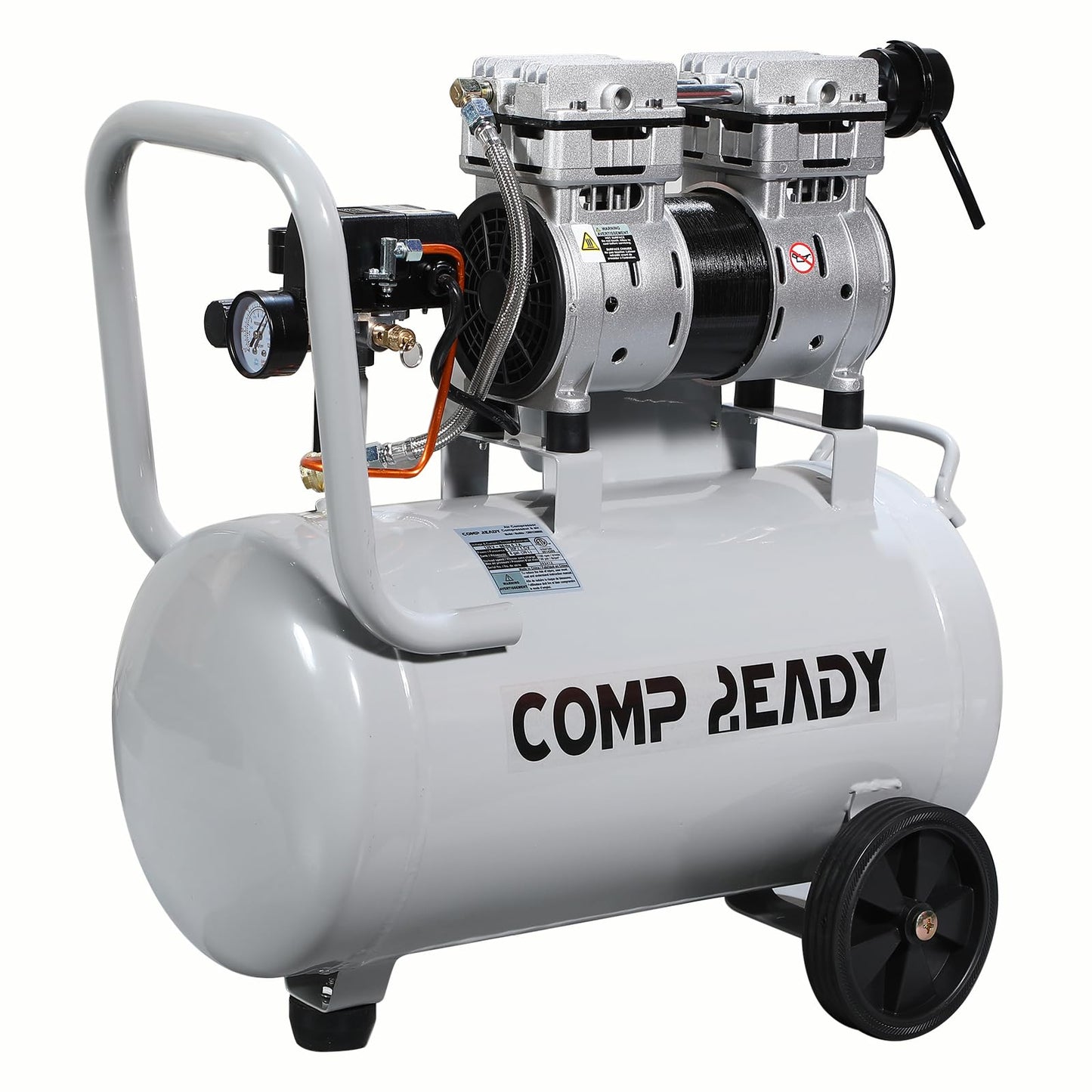 2 Gallon Portable Air Compressor 0.75HP 1.7 CFM@90PSI 60dB Ultra Quiet Oil Free Air Compressor Ideal for Tire Inflation Pneumatic Tool Spray Painting