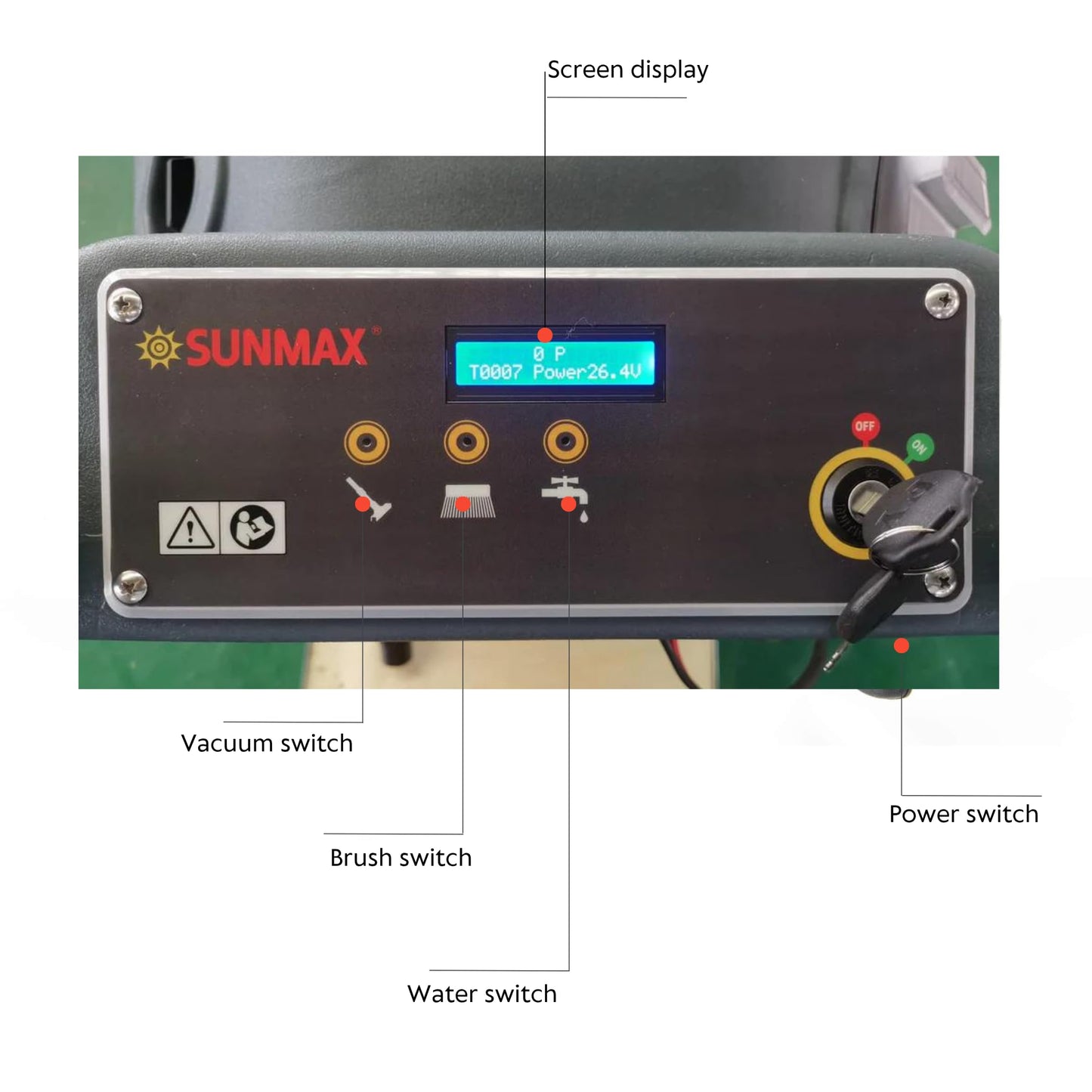 SUNMAX 22" Walk-Behind Commercial Floor Scrubber Machine, Cordless Battery Powered, 13.2/14.5-Gal Dual Tanks, Up to 5 Hours Runtime, 31" Squeegee, Hard Floor Cleaner for Tile, Concrete, Epoxy & VCT