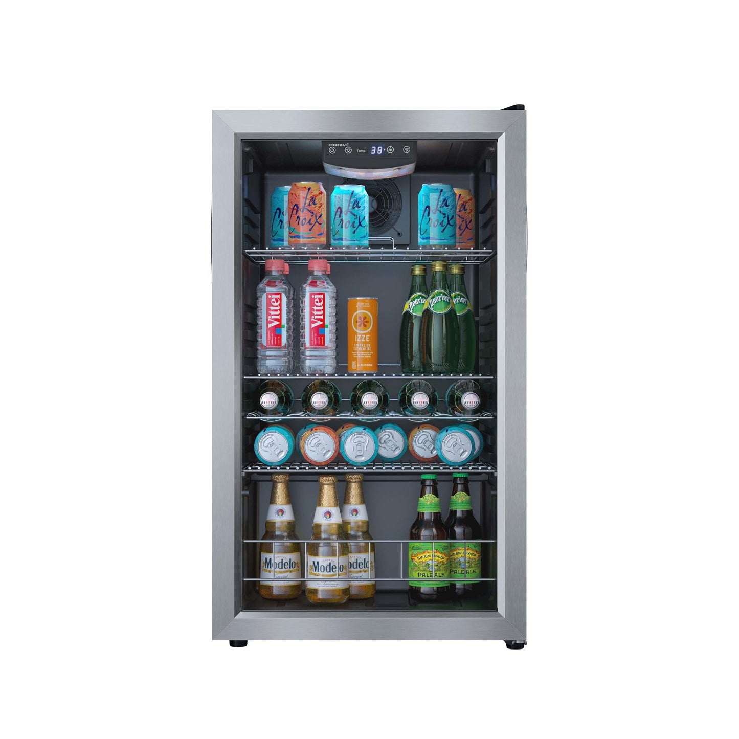 EdgeStar BWC121 19 Inch Wide 105 Can Capacity Extreme Cool Beverage Center - Stainless Steel