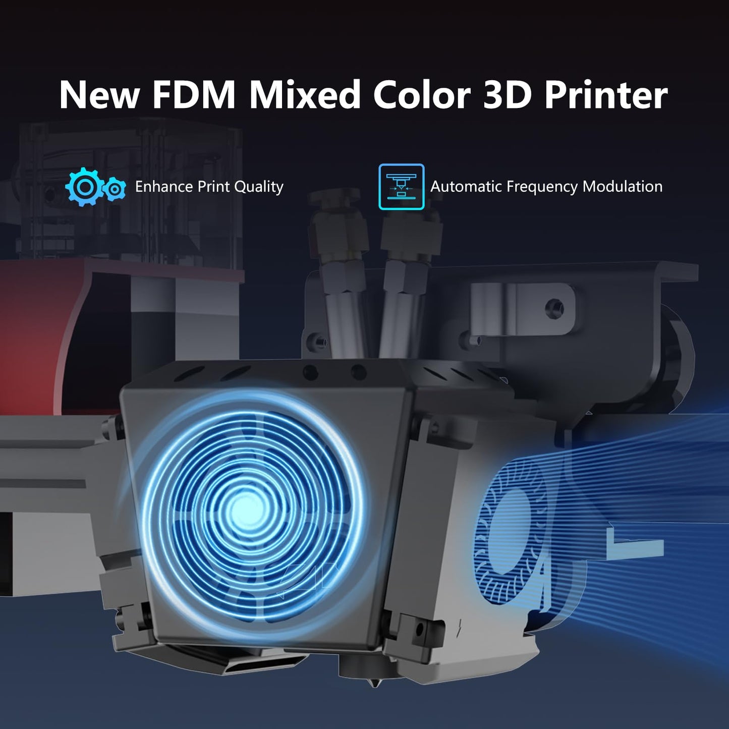 Olaprin T300D Pro Dual Extruder 3D Printer Exceptional Precision | Independent Dual Liner Holders | Complex Multicolor Models, High Speed Dual Color 3D Printer