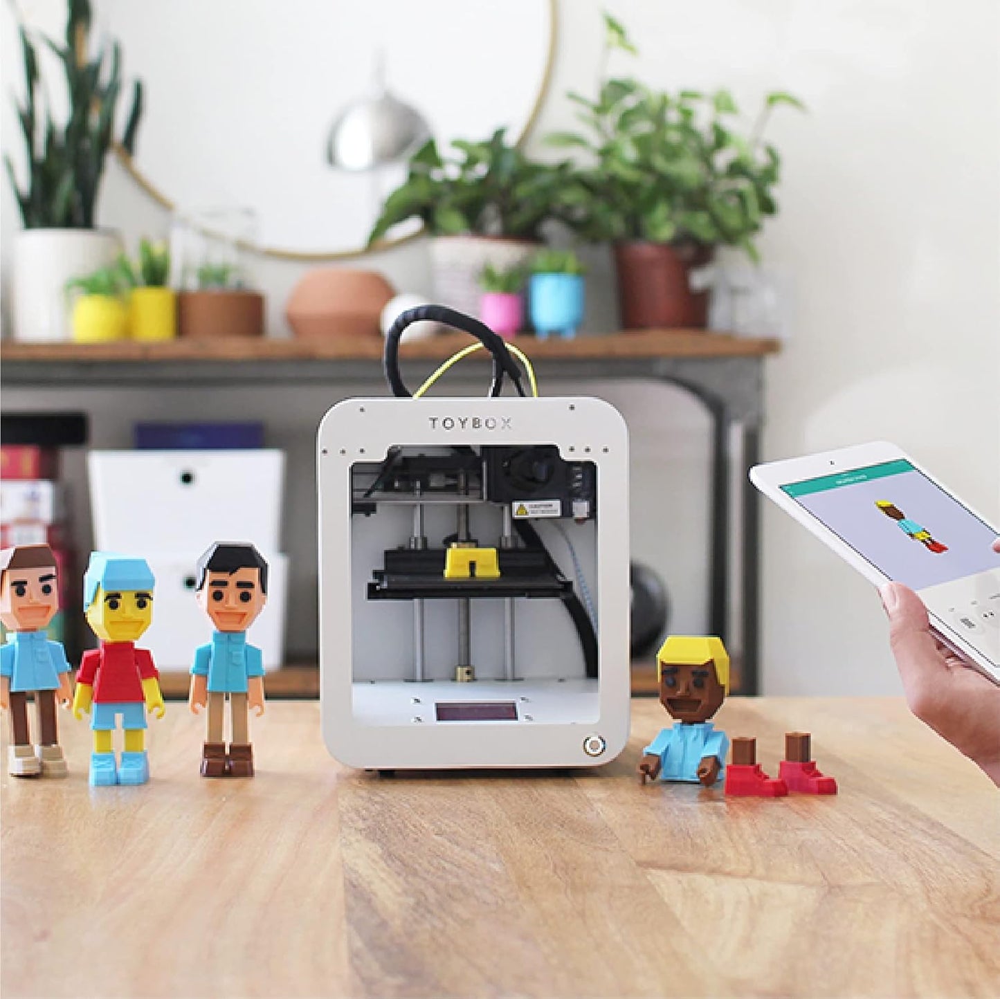 Toybox 3D Printer for Beginners and Kids with Fast Printing, Easy Setup, Safe Design, Free App with Access to 7,000+ Digital Toys, 1 Filament Included - Alpha Three