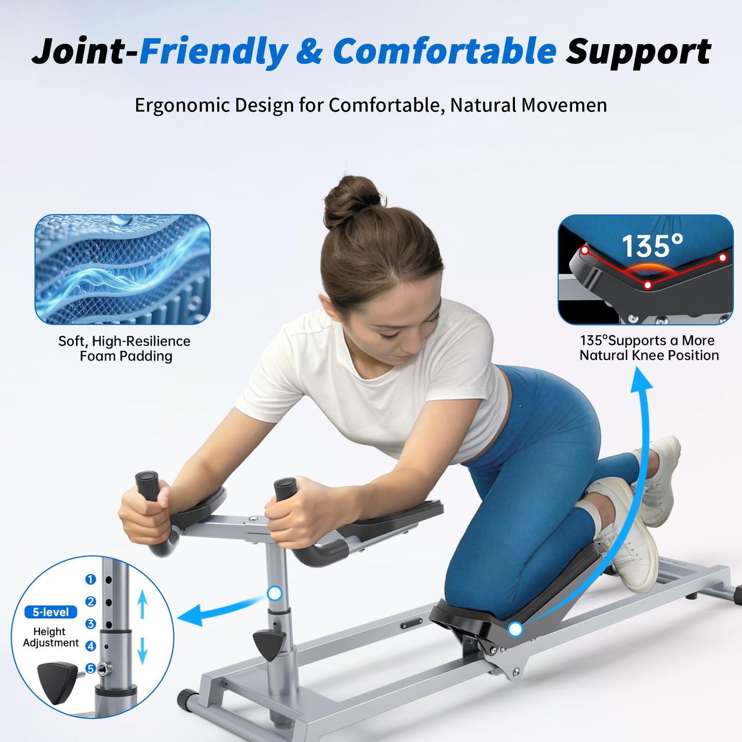 seanleecore Primal Crawl & Spine Twist and Stretch Trainer – Full Body Low-Impact Cardio Machine with Adjustable Hand Grips, Knee Support & Steel Frame | Home Gym Equipment