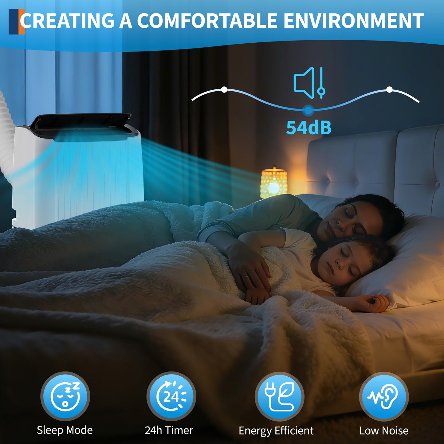 ActiveTrail Portable Air Conditioner, 12000 BTU AC Unit for Bedroom, Portable AC with Remote, Small Air Conditioner for Room, 3-in-1 Portable AC Unit Cools, Dehumidifies & Fans for Home Office, White