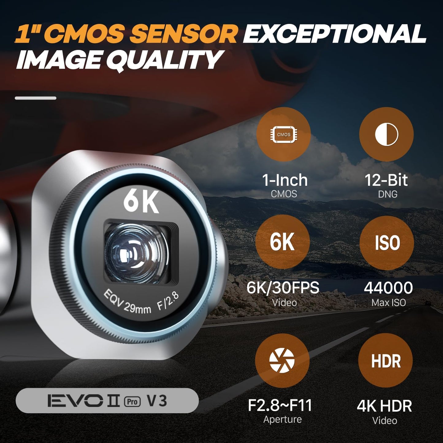 Autel Robotics EVO 2 PRO V3, 1" CMOS &12-Bit Image 6K HDR Video, Moonlight Algorithm 2.0 (ISO 44000), EVO II Pro V3 Rugged Bundle, 40 Minutes, 15KM Transmission, 360° Obstacle, SkyLink 2.0