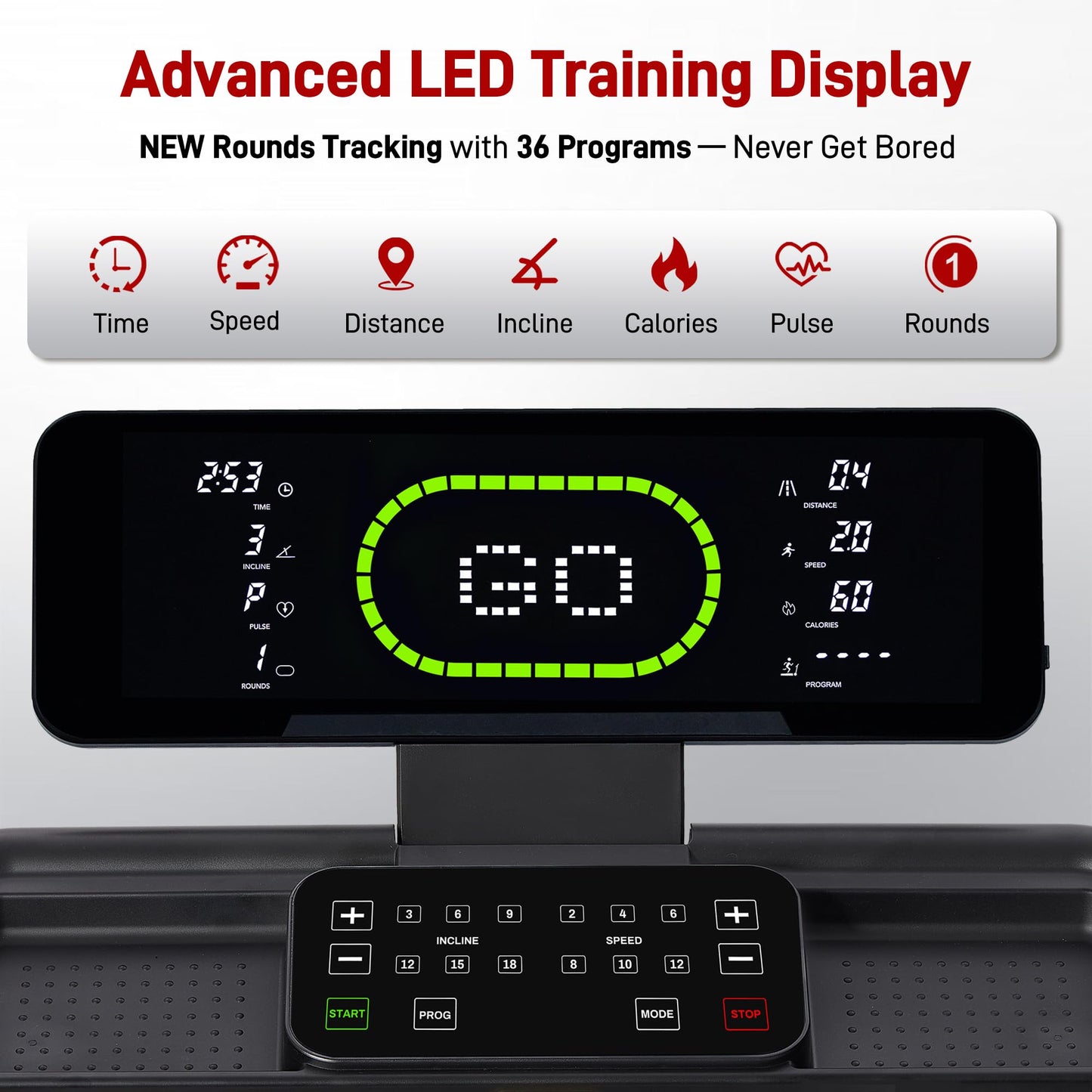 Heavy Duty Treadmill for Home, 20" Wide Deck, 20-Level Auto Incline