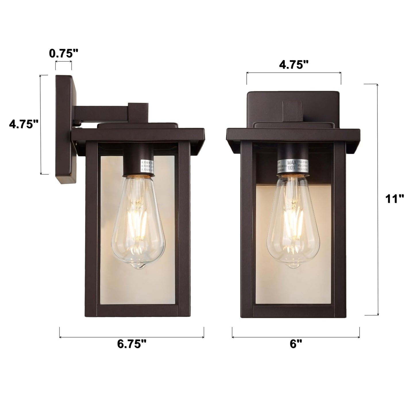 ACLand 3 Bulb Vanity Light Fixture, Vintage Oil Rubbed Bronze, W24in 3-Light, Modern Bathroom Lighting, Model A40022