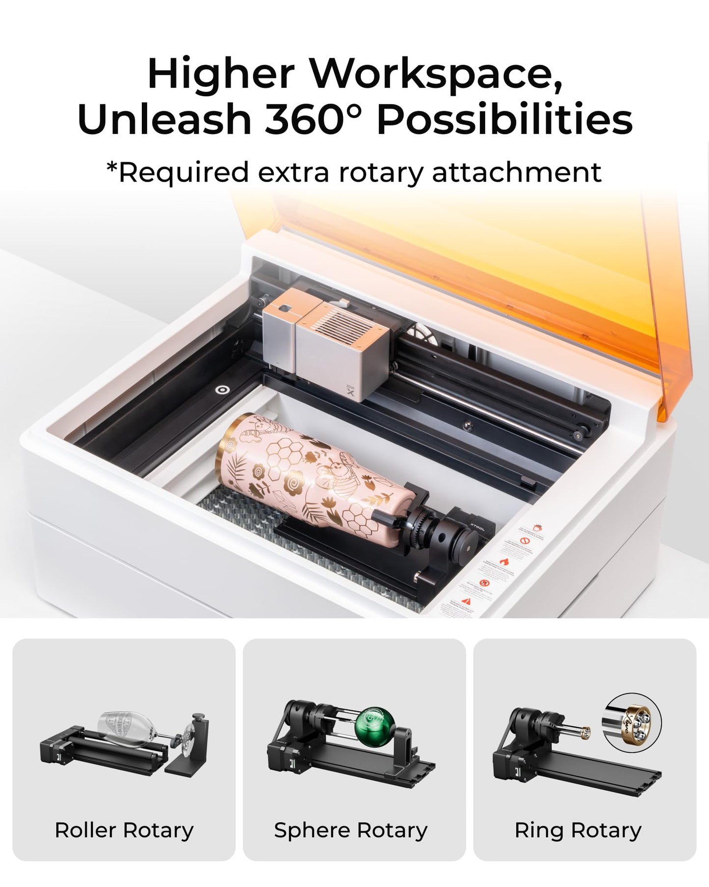xTool M1 Ultra Riser Base with Honeycomb Panel, Honeycomb Working Panel for Fast Heat Dissipation and Desktop-Protecting, Pre-assemble Riser Base, Dimension: 24.4"x 19.6"x 5.5"