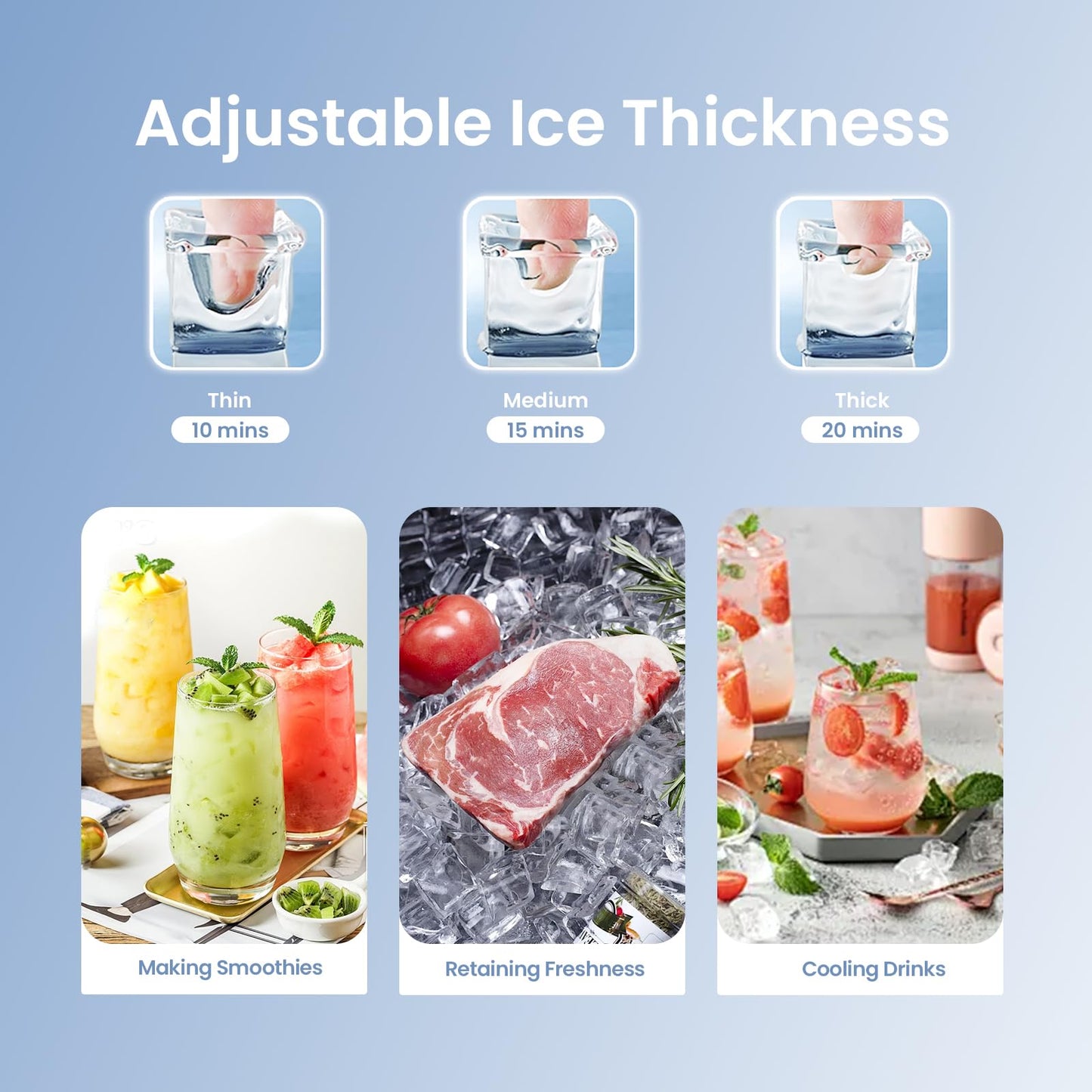 Kismile Commercial Ice Maker, 100 lbs/24H Ice Machine with 29 lbs Storage, Under Counter Ice Maker with LED Display & Self-Cleaning, 304 Stainless Steel Structure for Home, Bar, Outdoor Kitchen