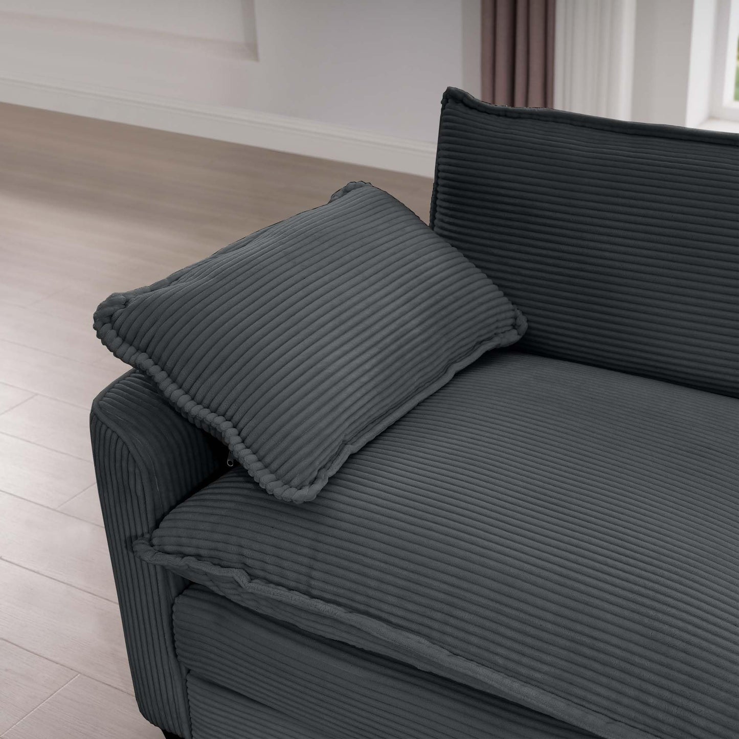 Eafurn 45.25" Oversized Accent Chair, Comfy Chenille Cloud Sofa Chair with Double Layers Seat Cushions, Modern Extra Wide Armchair Reading Chairs for Bedroom, Living Room