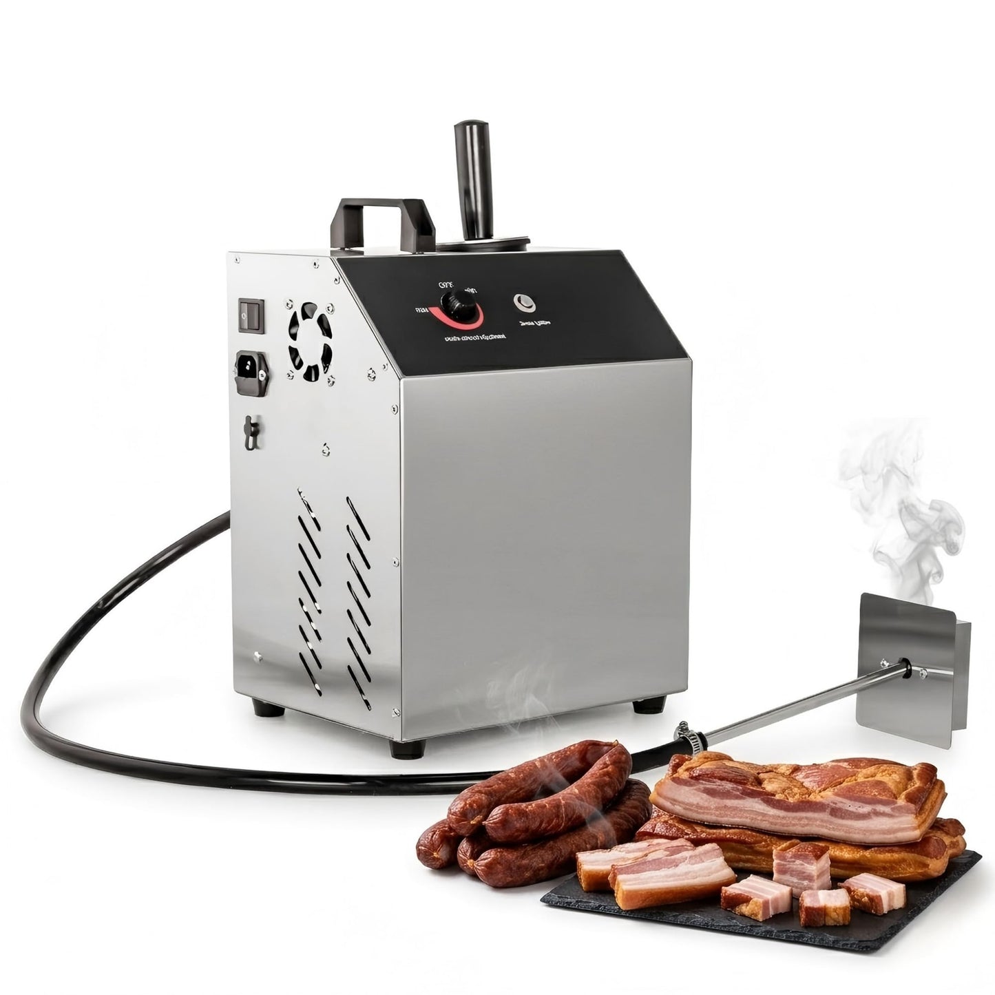 CLIVIA Cold Smoke Generator for Smoker, Electric Smoker Generator Commercial Cold Smoking Tube, Stainless Steel, Fit for Outdoor & Indoor Smoker Grills to Make Meat, Sausage, Salmon