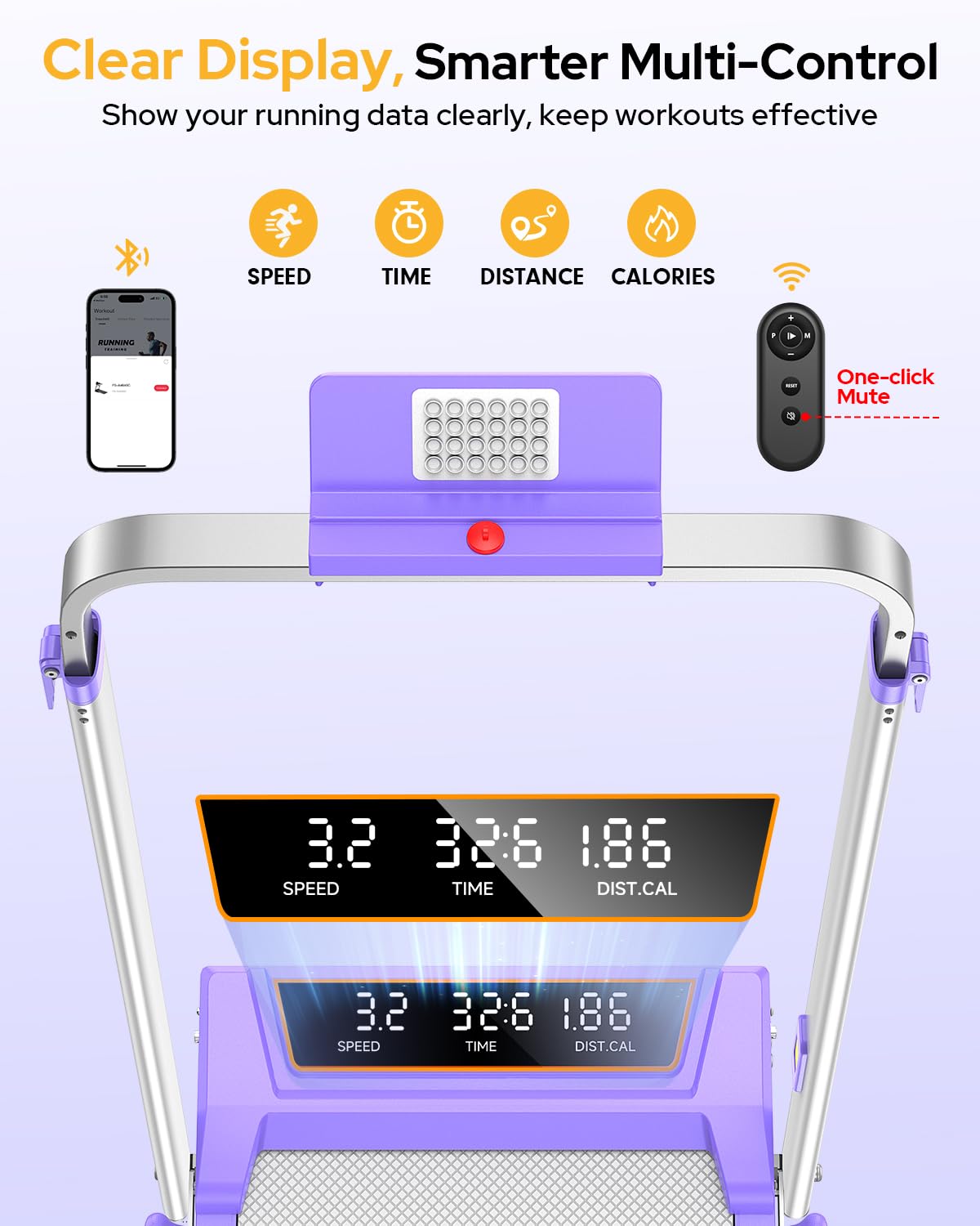 Trisomy 12% Incline Walking Pad Treadmill for Home, 3.5HP Walking Pad with Incline/Adjustable Height, 4 in 1 Under Desk Treadmill with Handle Bar, Foldable Treadmill 350LBS, APP & Remote, LED Display