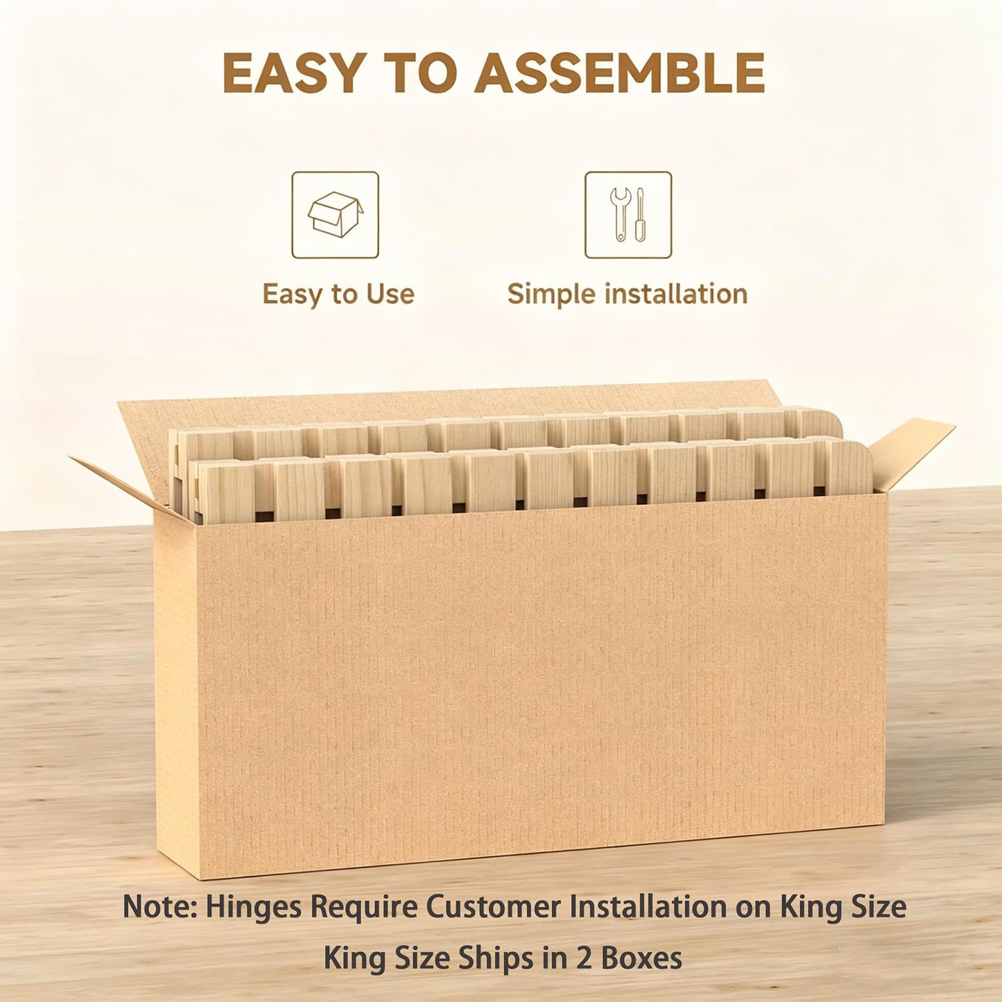 LILYPELLE Floor Bed Frame, Breathable Moisture-Proof Bed Plate, Foldable Tatami Bed Frame, Solid Wood Slatted Floor Bed Frame, Japanese Floor Bed for Floor Sleeping or Futon Mattress, King