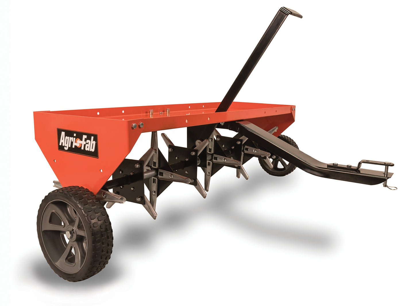 Agri-Fab 48 In Tow Behind Lawn Plug Aerator with 32 Galvanized Knives and Universal Hitch