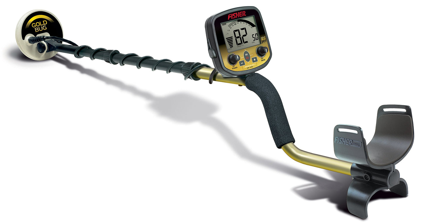 Fisher Labs Gold Bug Pro Metal Detector, Black (GOLDBUG-PRO) - Finds Small Gold Nuggets, Variable Breakpoint Tone Discrimination, Real-Time Ground Balancing, Lightweight, 19kHz Frequency