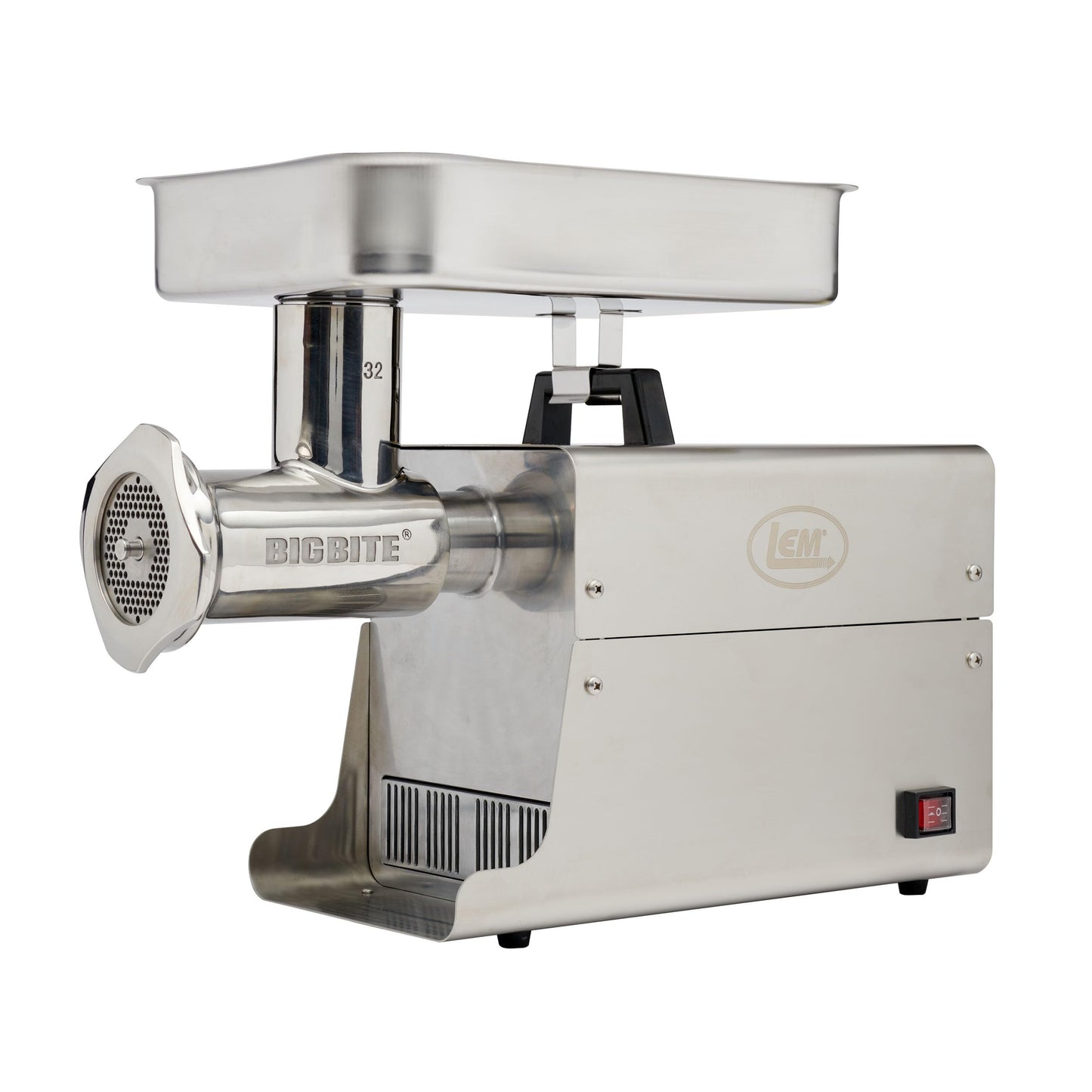 LEM Products BigBite #32 Meat Grinder, 1.5 HP Commercial-Quality Stainless Steel Electric Meat Grinder for Professional and Home Use, Heavy-Duty Food Processor for Grinding, Sausage Stuffing, Cooking