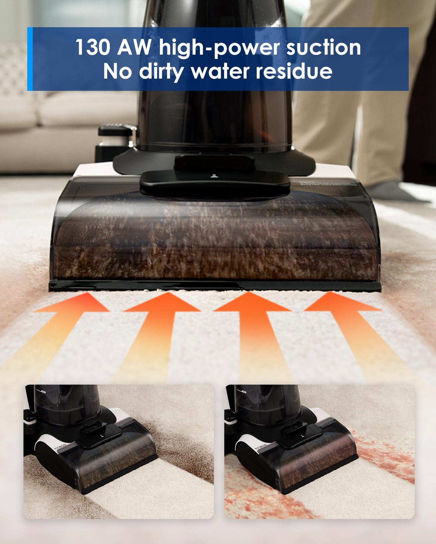 Tineco CARPET ONE Smart Carpet Cleaner Machine, Lightweight Carpet Shampooer and Portable Upholstery Cleaner with LED Display, Pet Carpet Cleaner with Spot Cleaner