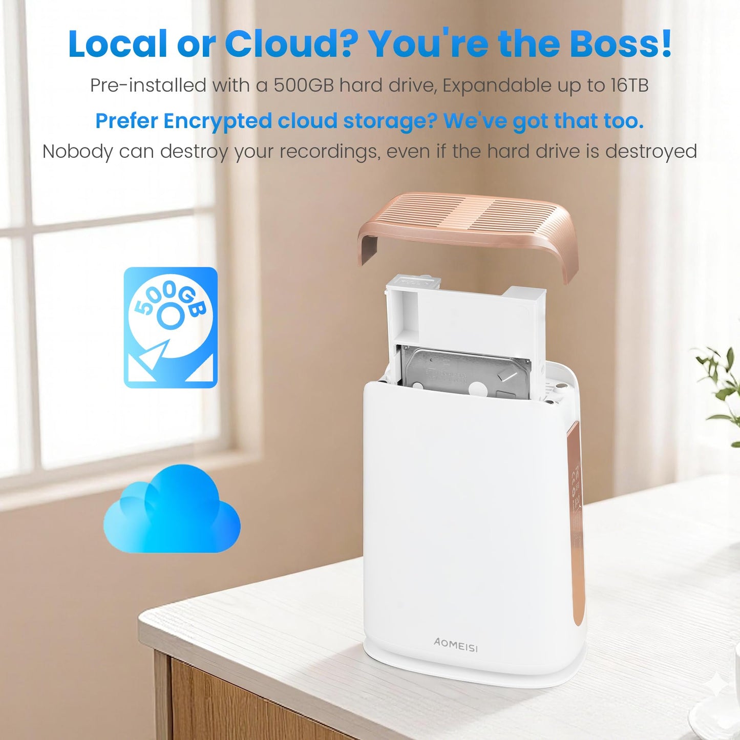 Eseecloud 4-Cam Kit, Dual Lens Solar Security Camera Wireless Outdoor System,10CH NVR with 500GB HDD, Color Night Vision, 5GHz Wi-Fi, Two Way Audio, Easy to Setup, Strobe Siren, 180 Days Care Plan