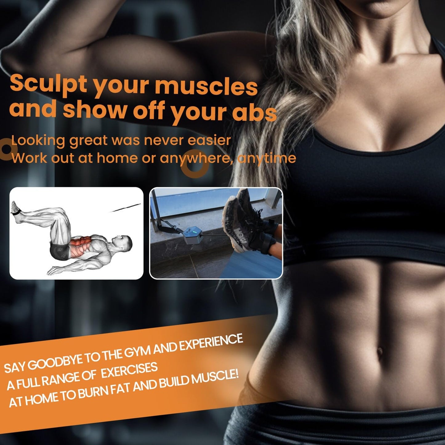 Rayofi GO-Tone Portable Cable Gym, 7-66LB Adjustable Resistance Band, App & Bluetooth Connection， Multifunctional Fitness Equipment, Suitable for Home & Travel (Silver)