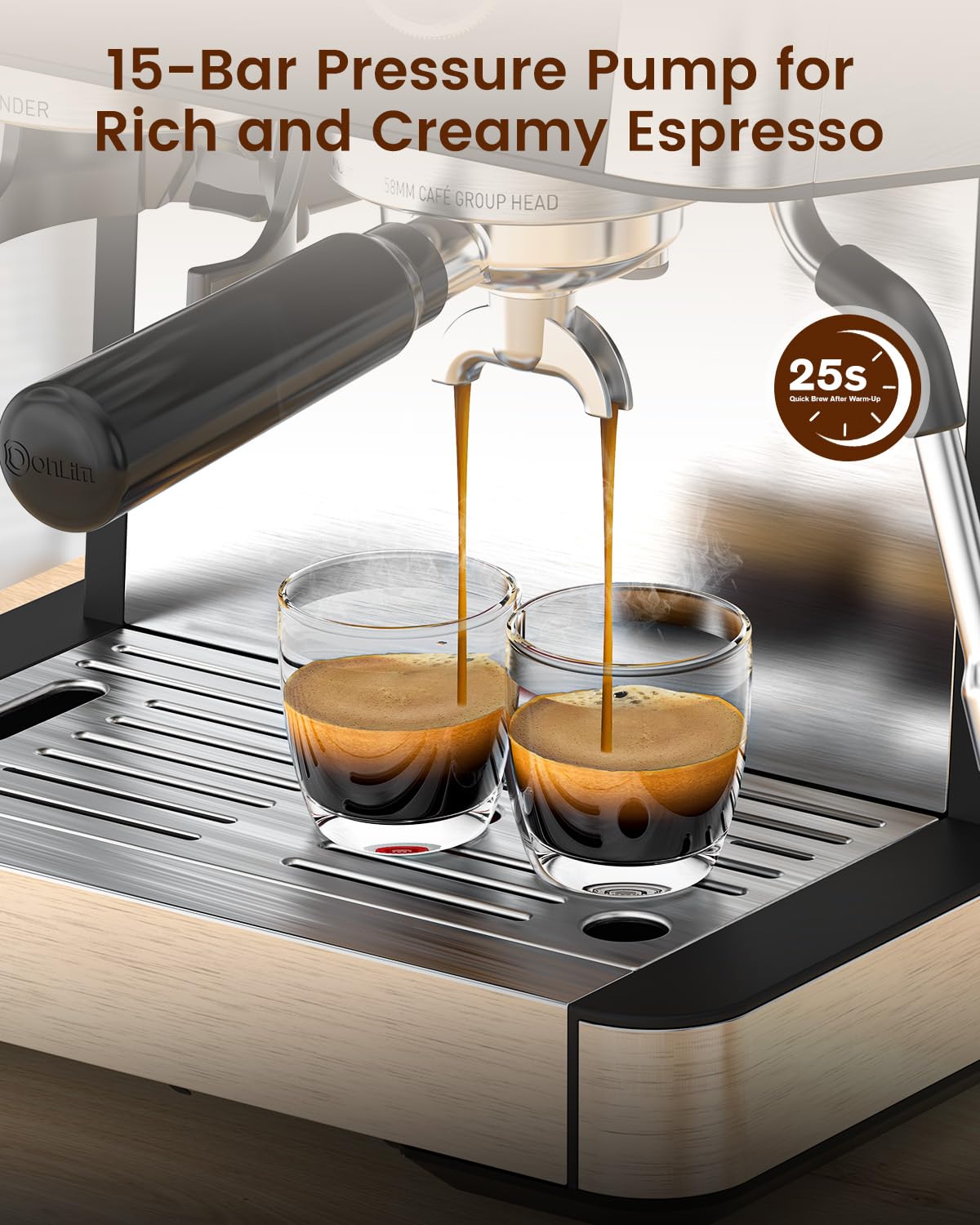 (2026 Upgrade) Espresso Machine with Grinder, Expresso Machines for Home, 20 Bar Expresso Coffee Machines with Milk Frother & Tamping Tools,Espresso Maker with Grinder for Lattes, Cappuccinos