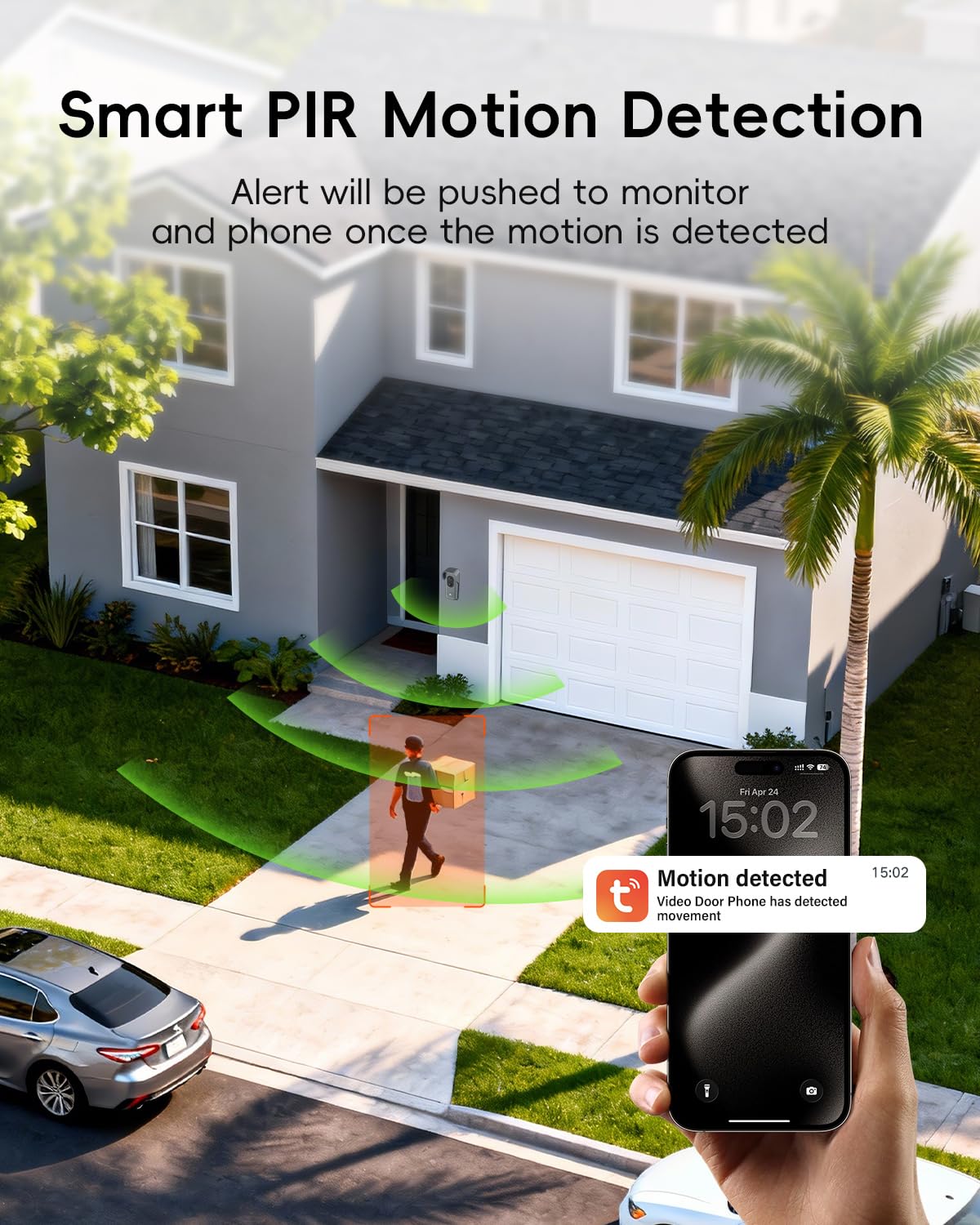 ACEBELL WiFi Dual Cameras Video Doorbell with Monitor, Wireless Video Intercom System with 8-inch Touchscreen, PIR Motion Detection, Local Storage, NO Subscription, Tuya APP Remote Control