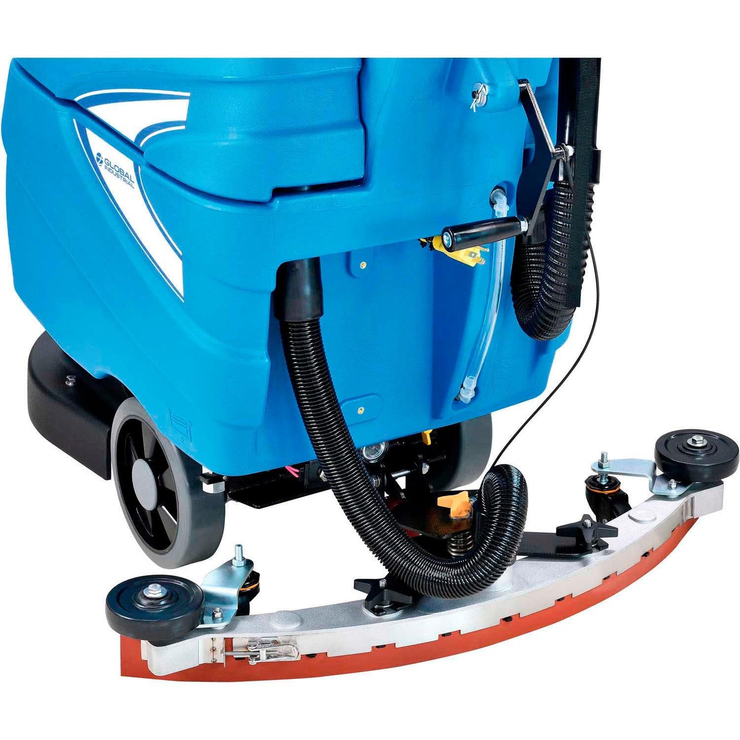 Global Industrial Commercial Electric Walk-Behind Ergonomic Auto Floor Scrubber, Corded, 17" Cleaning Path, 9.2 Gallon Solution Tank, 10.5 Gallon Recovery Tank