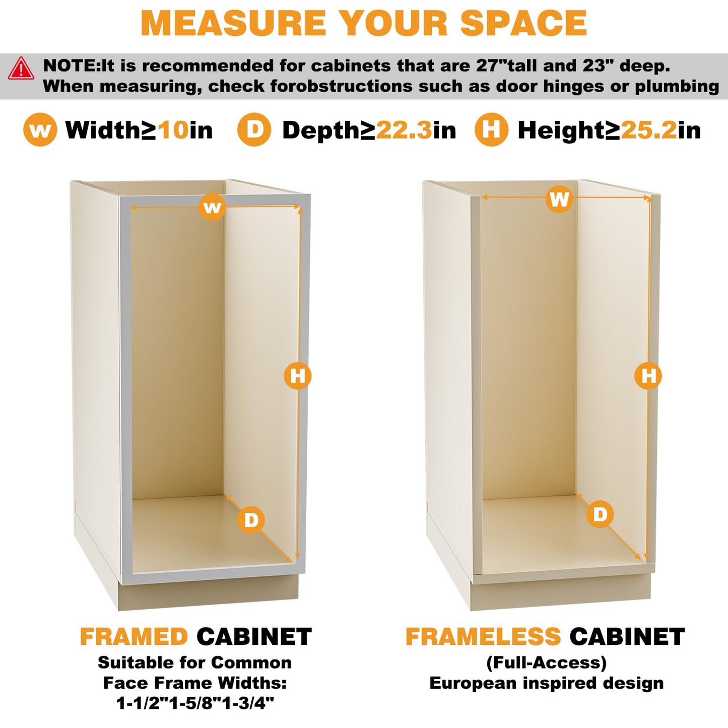 Gsskny Pull Out Spice Rack Organizer for Cabinet, 8" W x 22.3" D x 25.2" H Multi-Use Solid Wood Slide Out Shelf for Kitchen Cabinet, Sliding Spice Rack for Cans & Jars, Pantry Organization