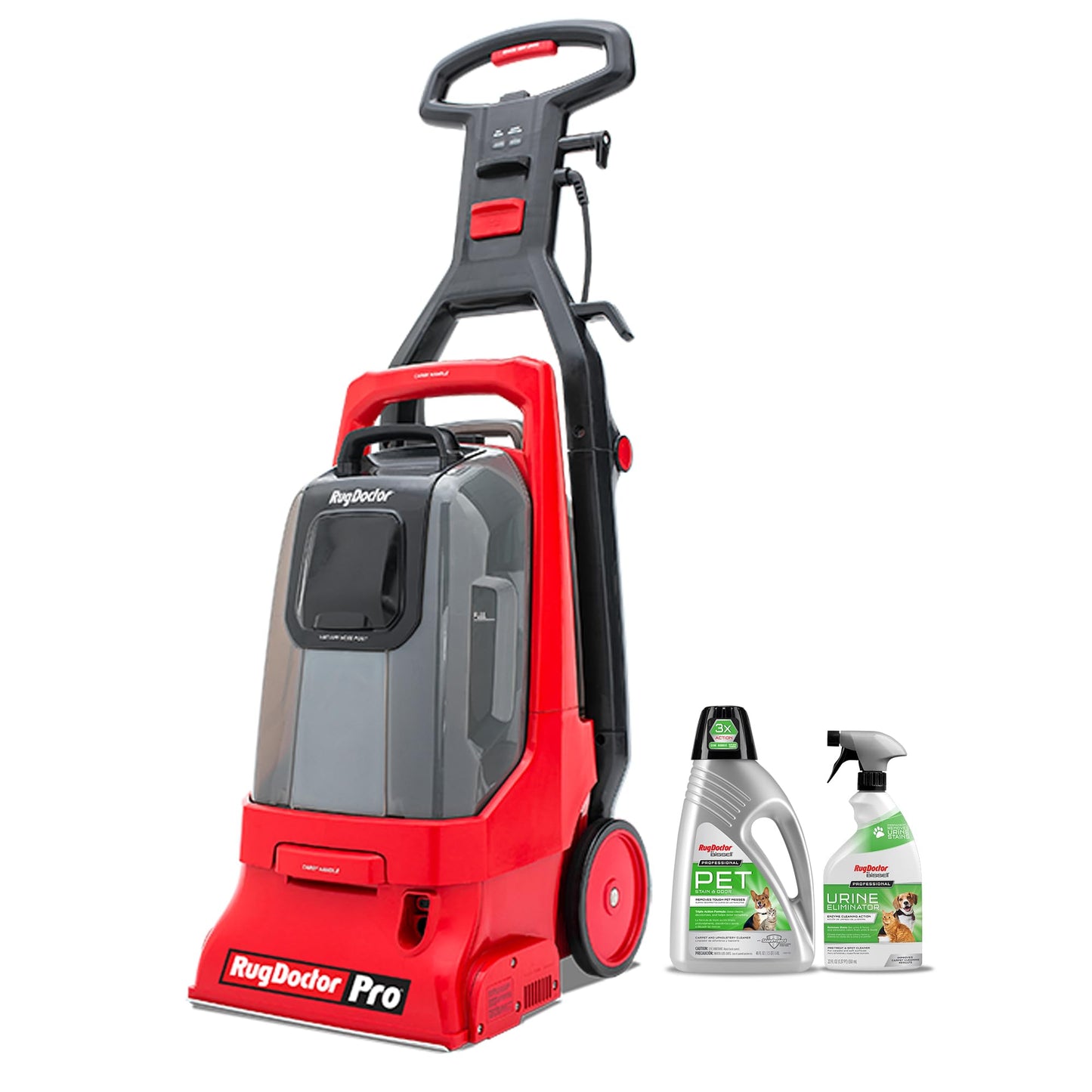 Rug Doctor Pro Deep Commercial Carpet Cleaning Machine, Pet Bundle, Includes 48 oz. of Pro Pet Cleaning Solution and 22 oz. Pro Urine Eliminator Spray