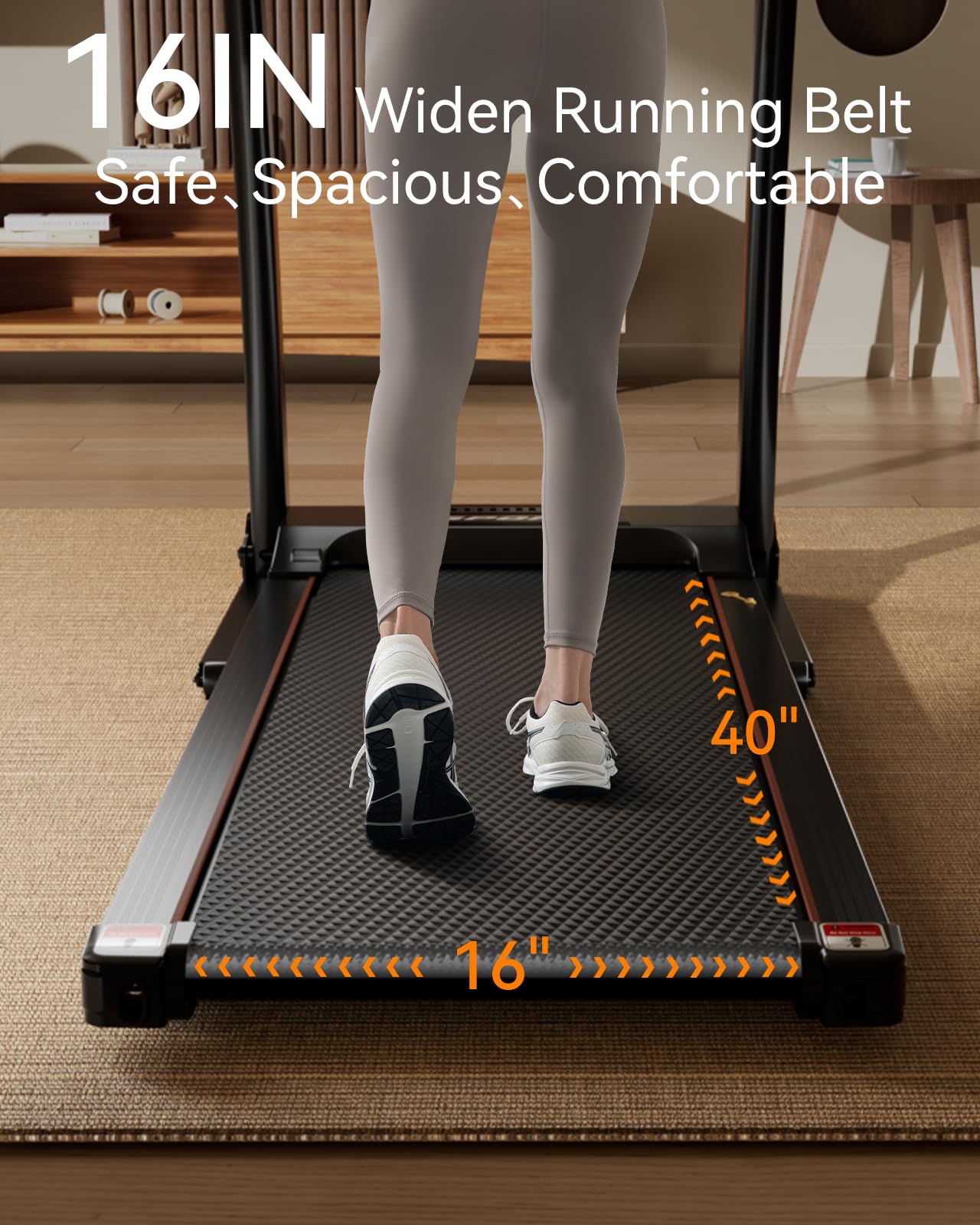 LIJIUJIA Treadmills for Home, Folding Treadmill with 15% Auto Incline, 3.0HP Walking Pad Treadmill, 300 lbs Capacity, Max Speed 6.2 MPH, Bluetooth Speaker, Heart Rate Sensor, LED Display