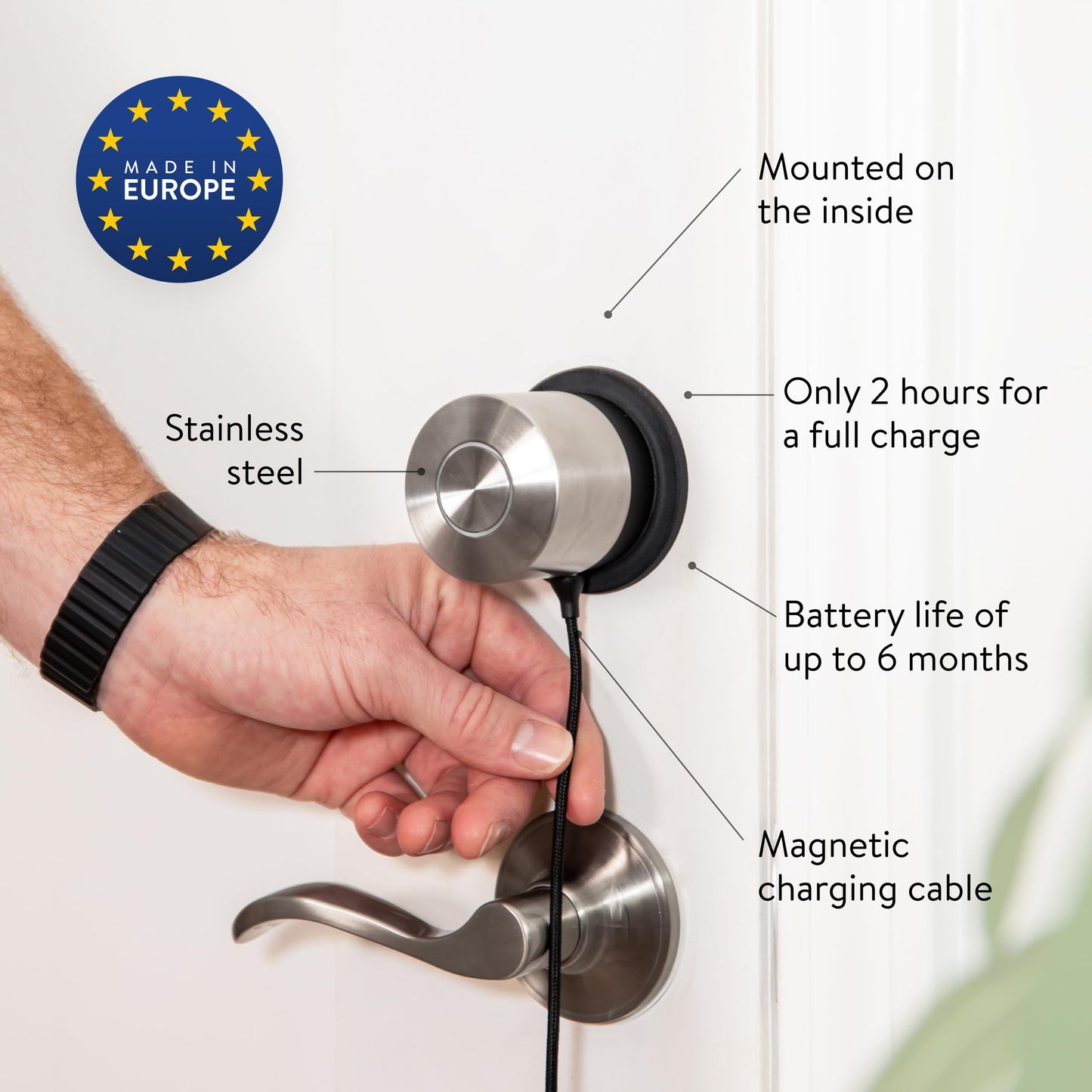 Nuki Smart Lock (Deadbolt) & Keypad 2, Keyless Door System with Auto-Lock, Fingerprint and Code Access, App Control, Easy Setup, Compatible with Alexa, Google, for Secure and Easy Home Entry