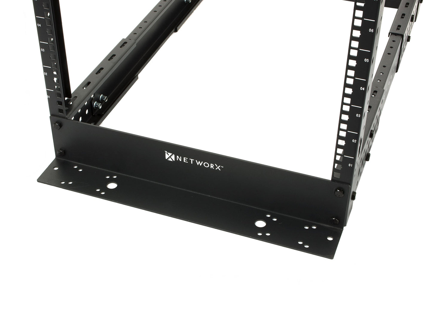 Networx™ Free Standing Open Frame Network Racks (48U, 4 Post - Cage Nuts)