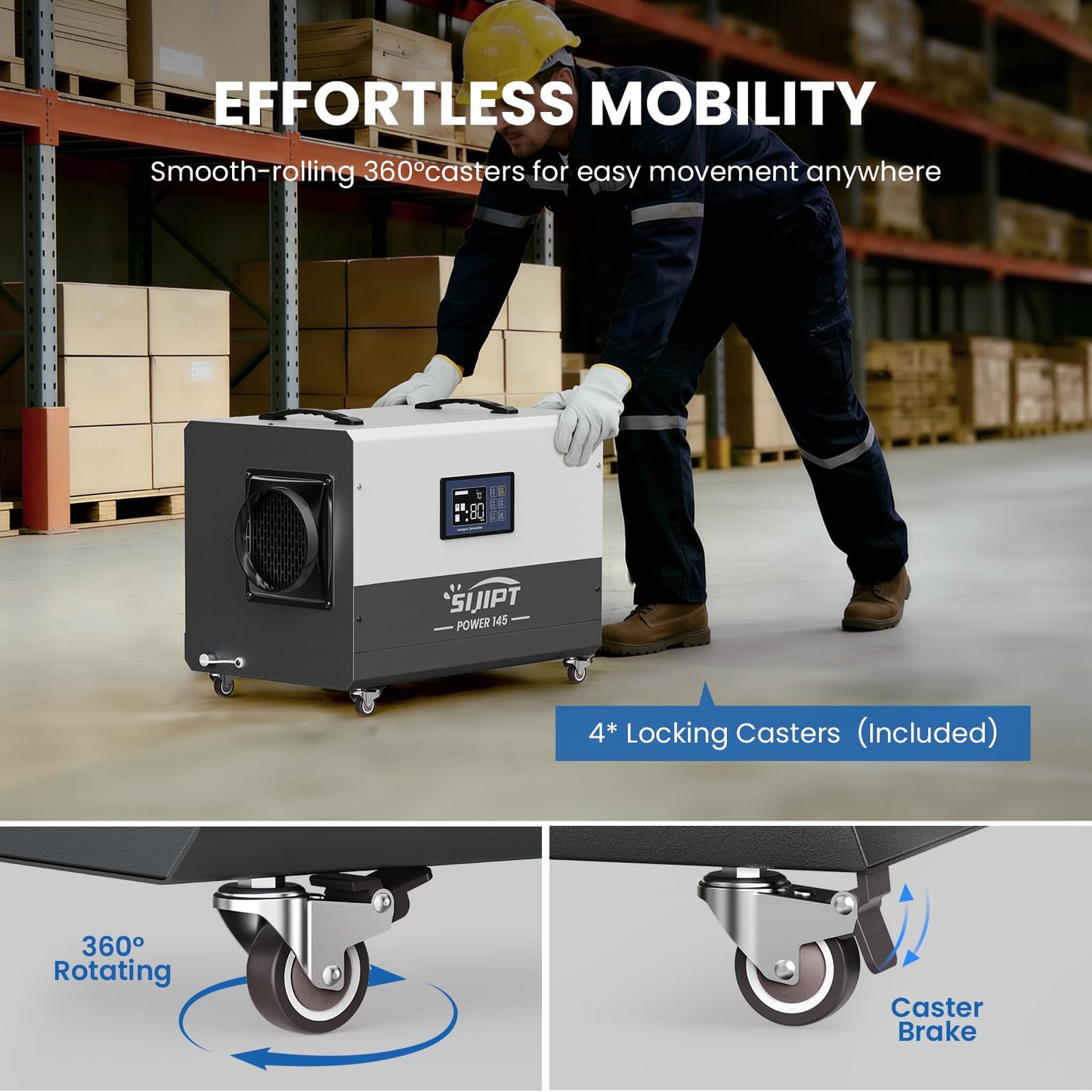 145 Pint Dehumidifier with Pump for 6000 Sq Ft Basement, Energy Star