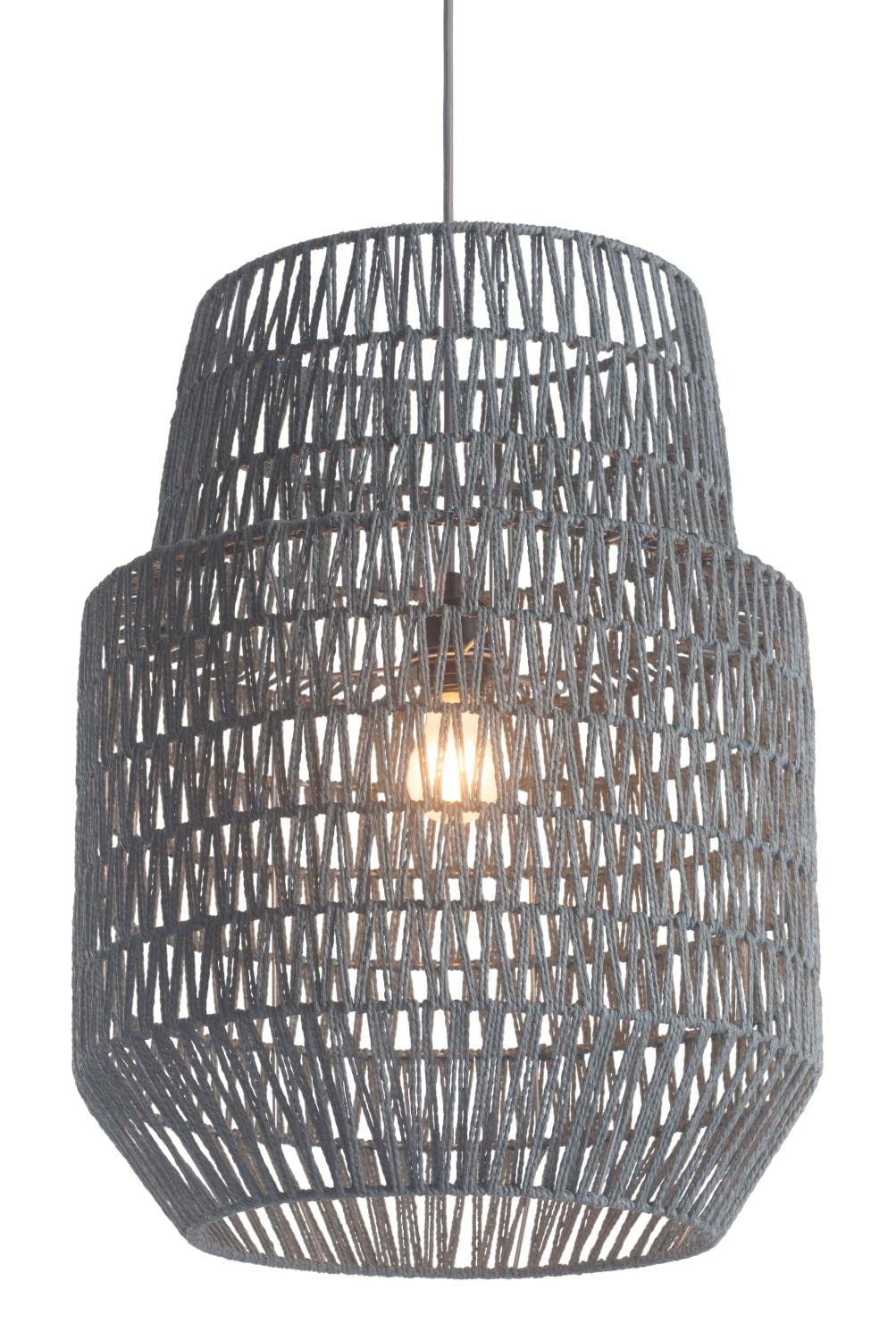 Zuo Daydream Ceiling Lamp, Metal, 143in x 18in x 24in, Gray, Model 50209