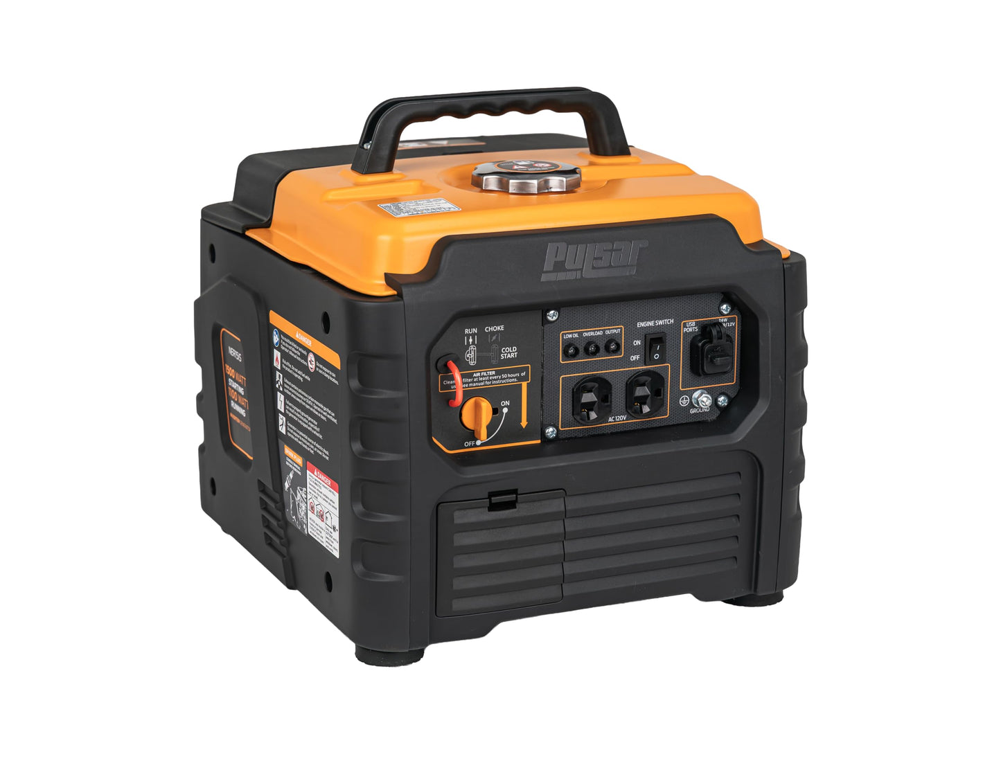 Pulsar 1500 Watt Portable Quiet Inverter Generator Gas Powered, Small Ultra Lightweight Quiet Generator for Camping, Tailgating, Home Backup