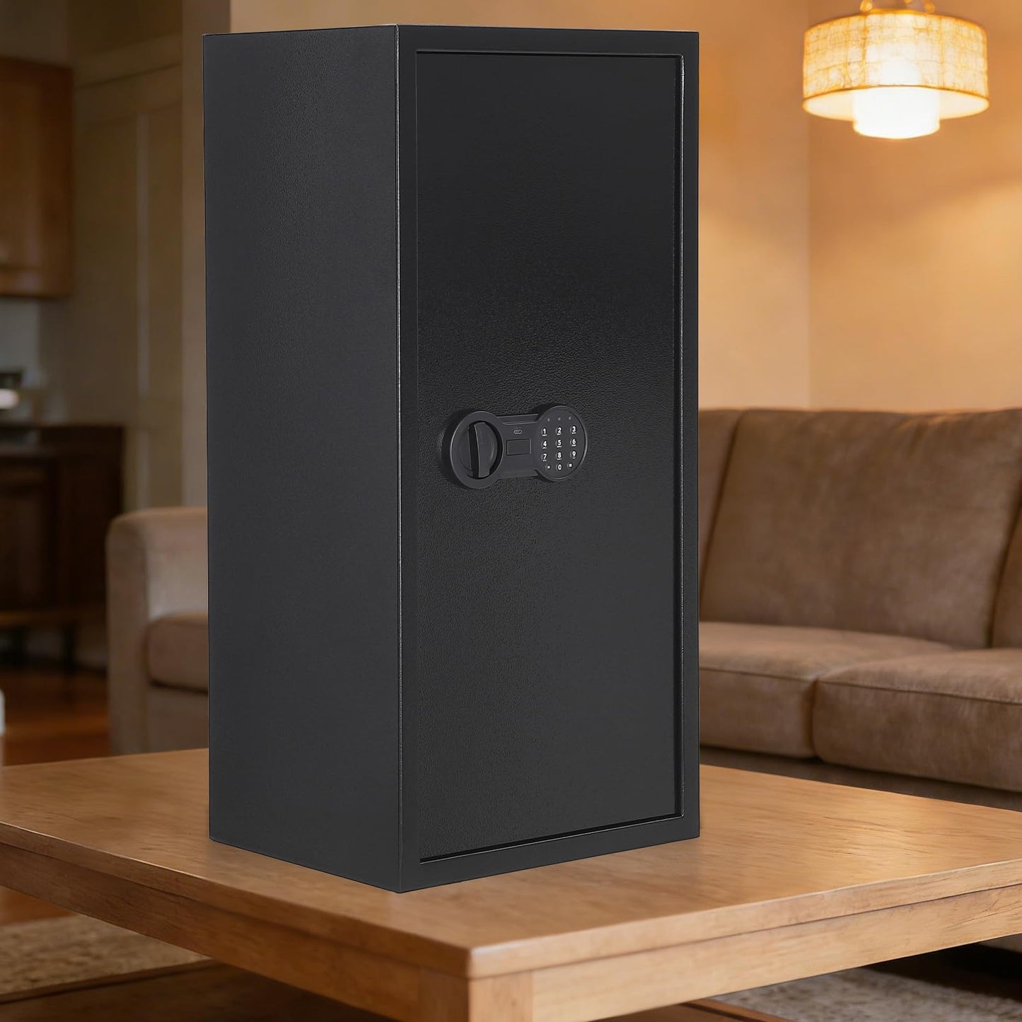Garvee Heavy-Duty Steel Safe Box with Dual Key & Digital Lock, Fireproof & Water Resistant Security Safe for Home/Office, Wall Mountable Money Safe for Cash, Jewelry, Passports - Multi Size 10" to 31"